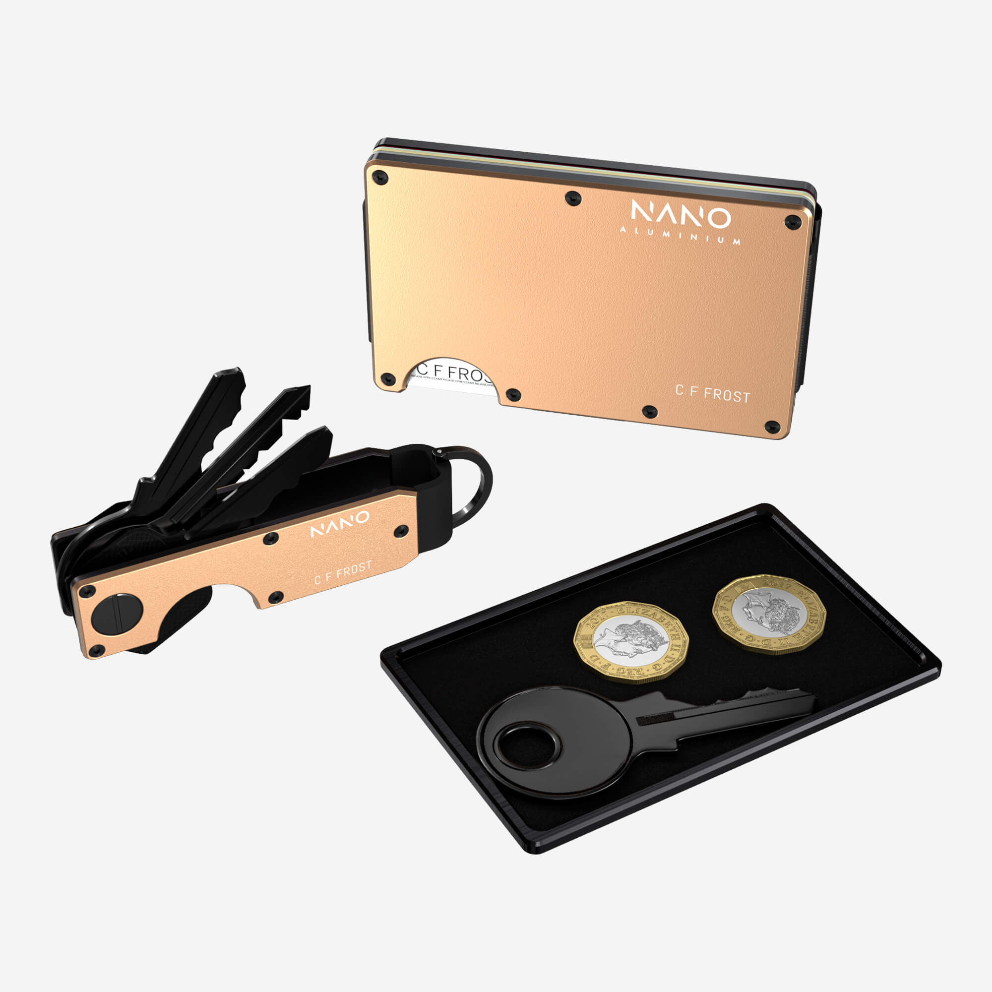 Personalised Money Clip Wallet (Spectre Gold) Ultimate Bundle