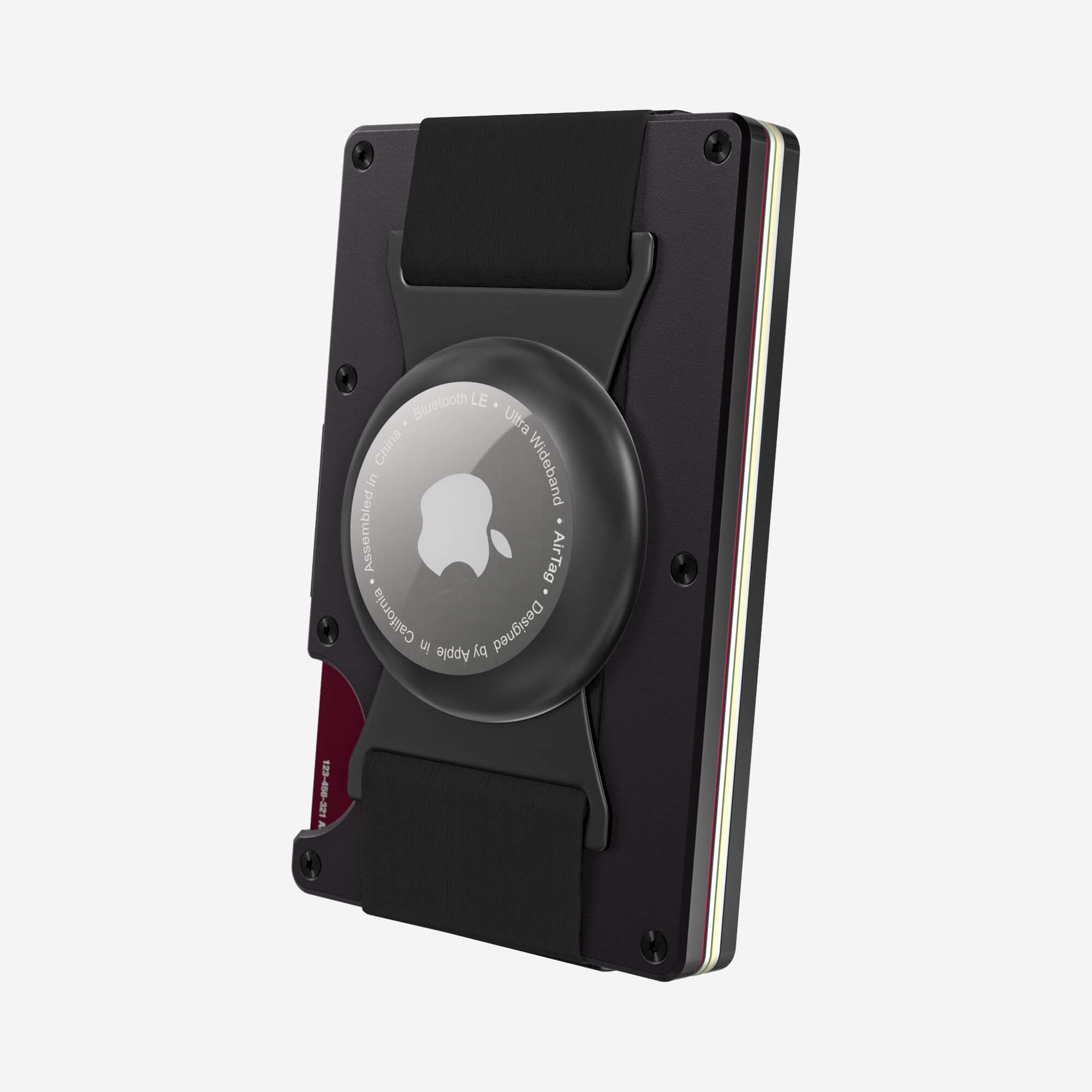 Personalised AirTag Cash Strap Wallet (Phantom Black) Ultimate Bundle