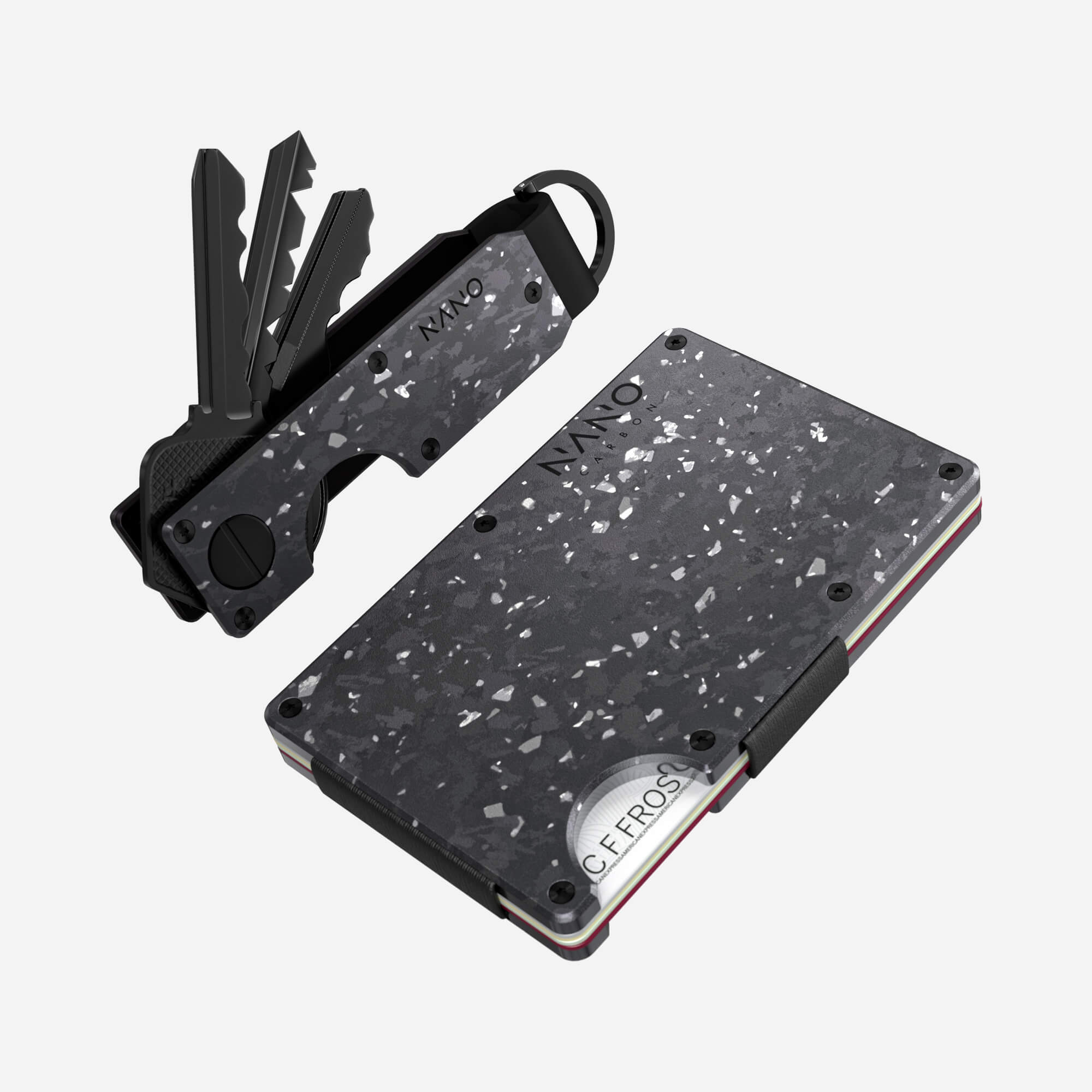 Cash Strap Wallet (Nero/Argento) Everyday Bundle