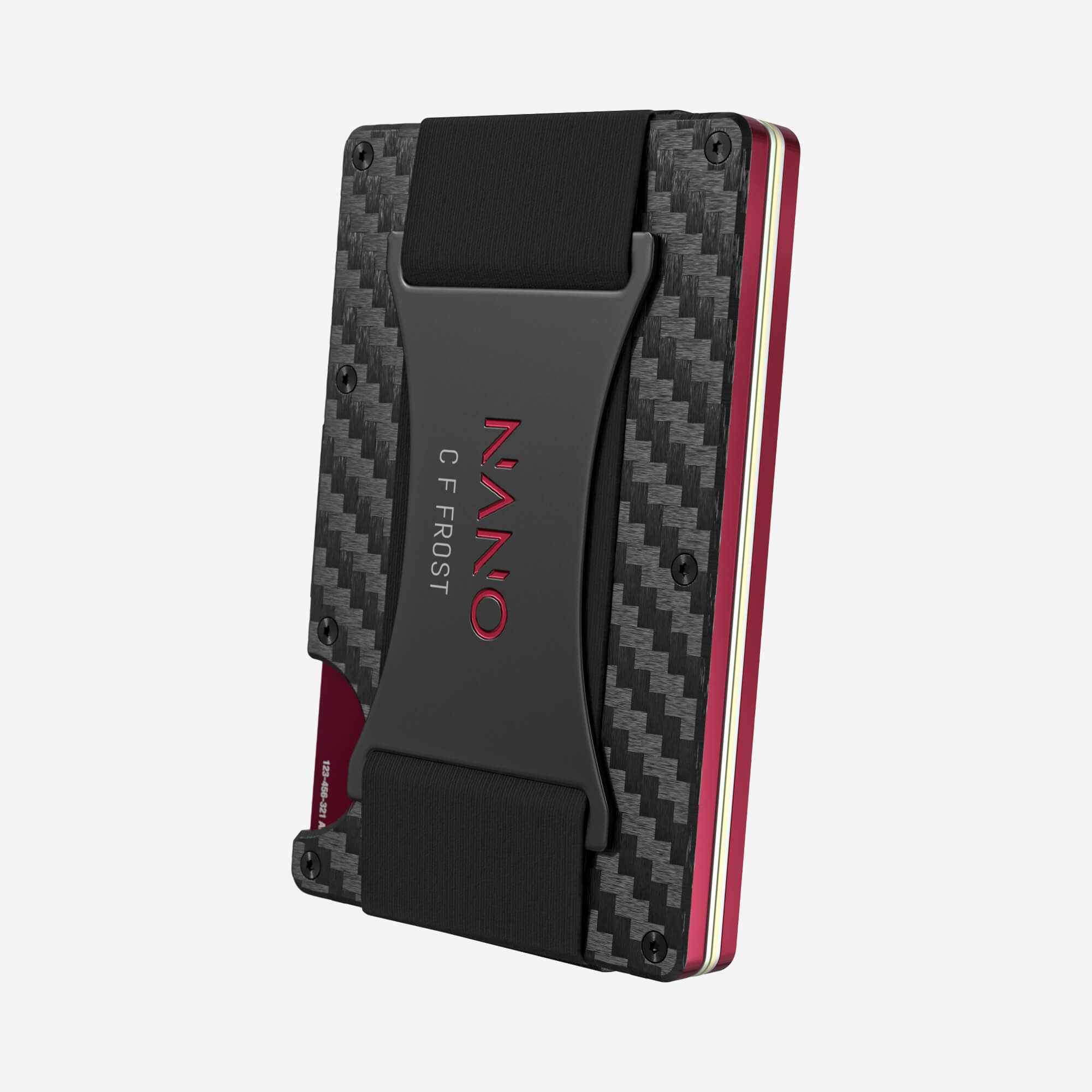 003 Personalised Cash Strap Wallet (Stealth Black/Volcano Red)