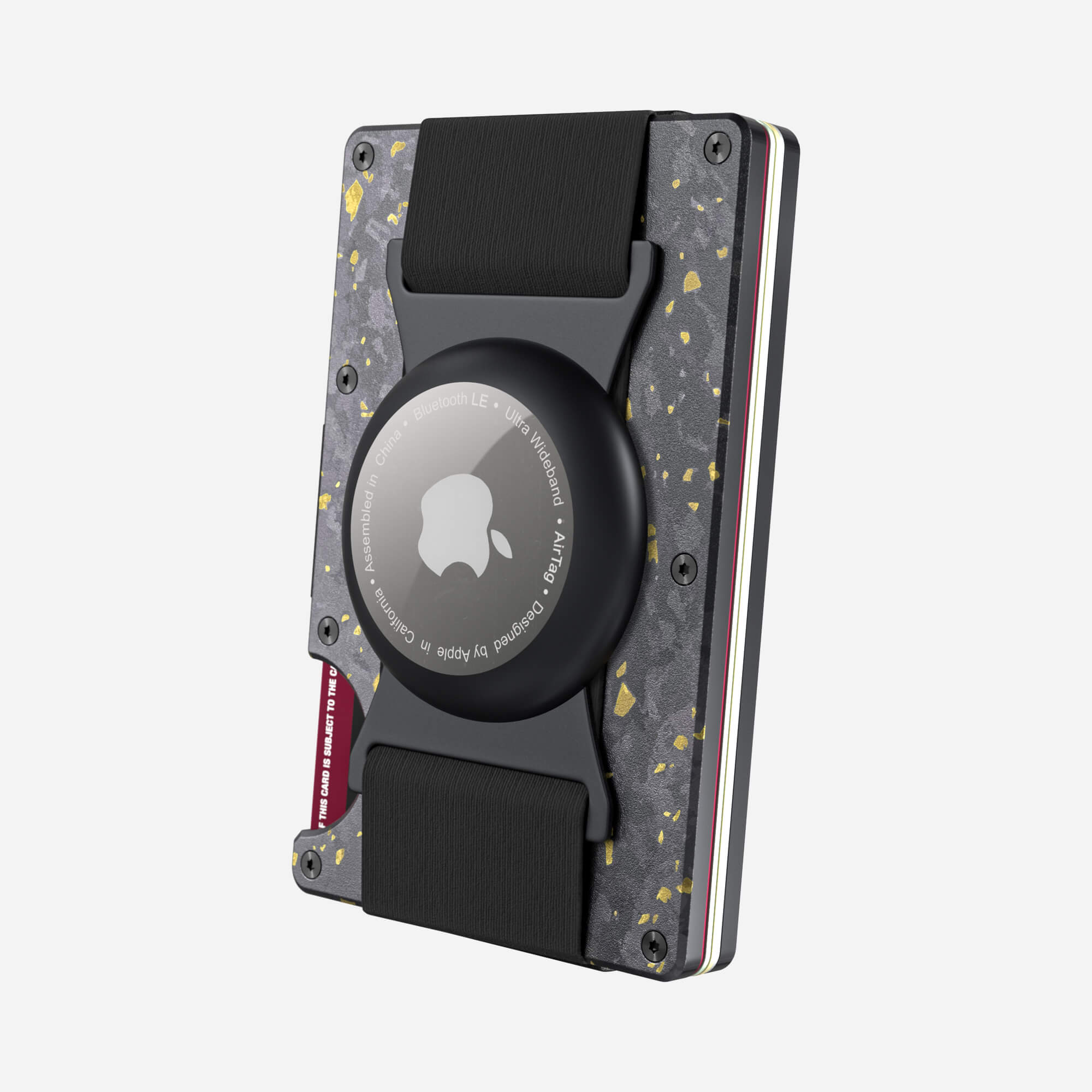 AirTag Cash Strap Wallet (Nero/Oro) Everyday Bundle