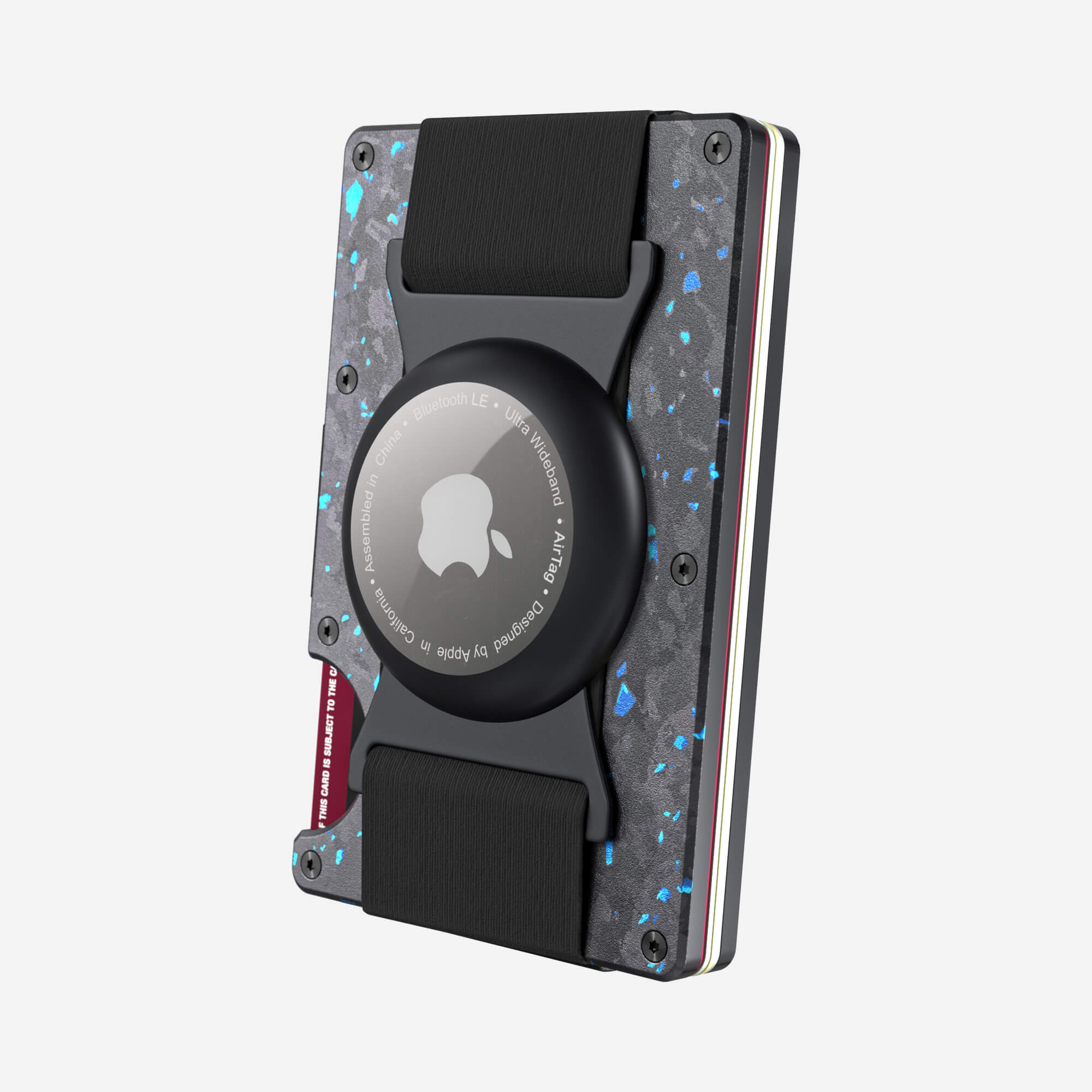 AirTag Cash Strap Wallet (Nero/Azzuro) Essential Bundle