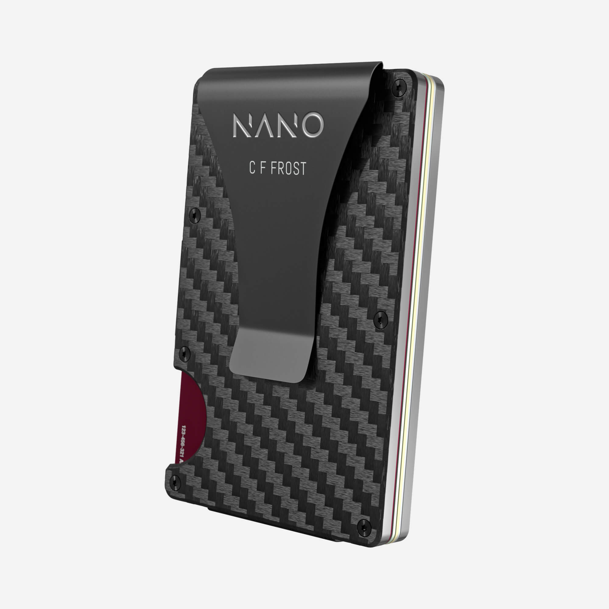 006 Personalised Money Clip Wallet (Stealth Black/Ghost Silver)