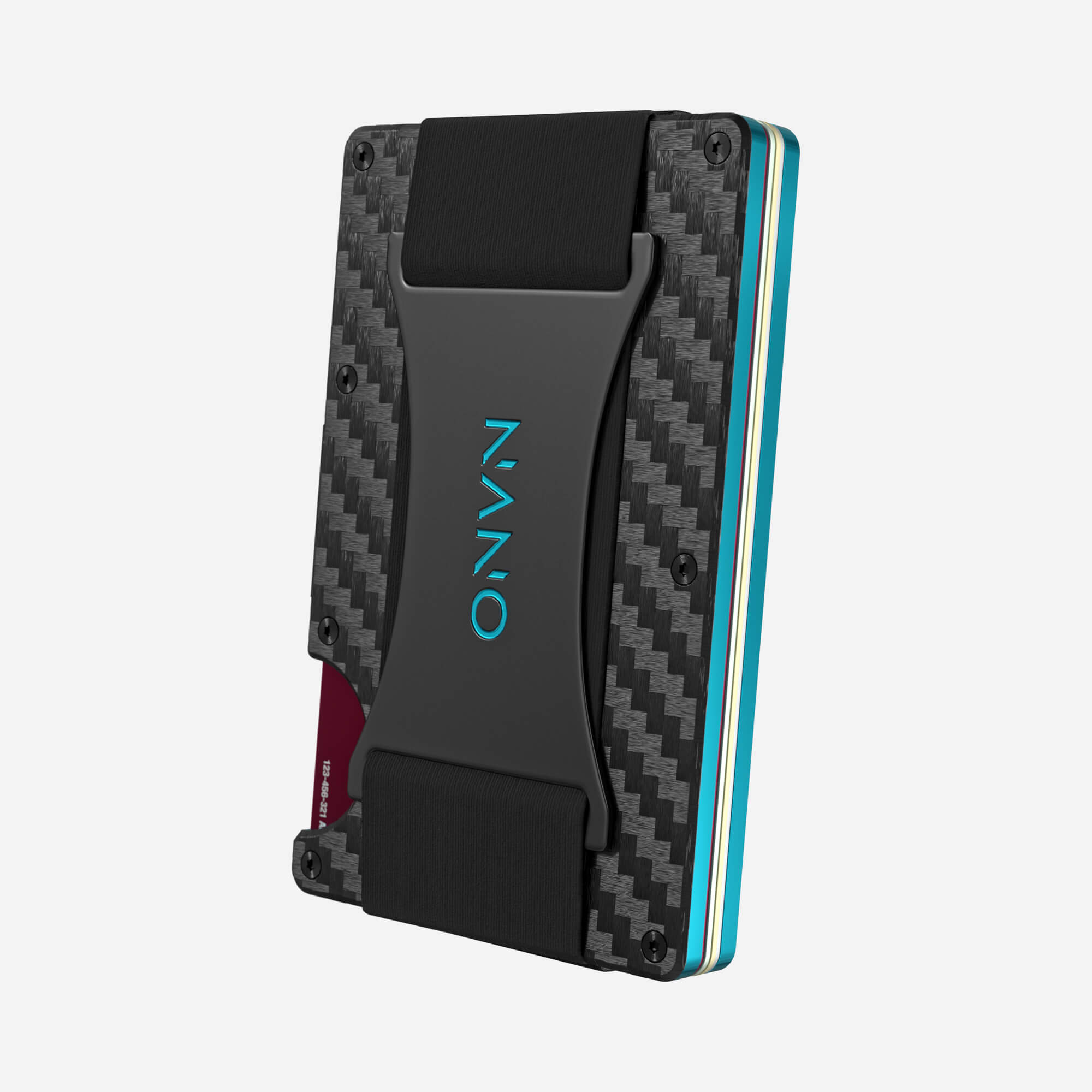 004 Cash Strap Wallet (Stealth Black/Miami Blue)