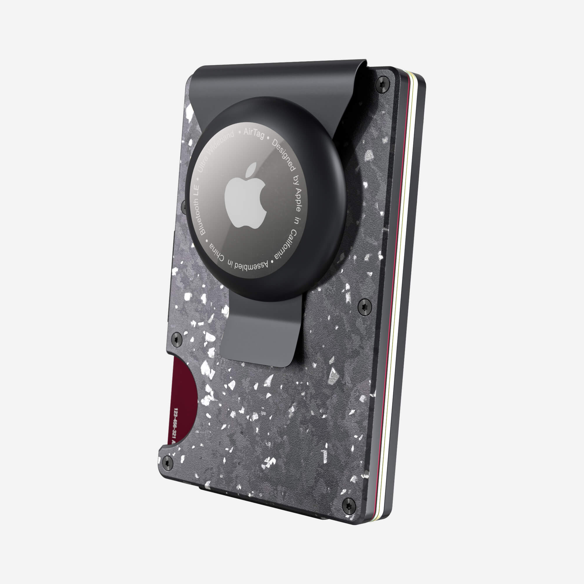 AirTag Money Clip Wallet (Nero/Argento) Everyday Bundle