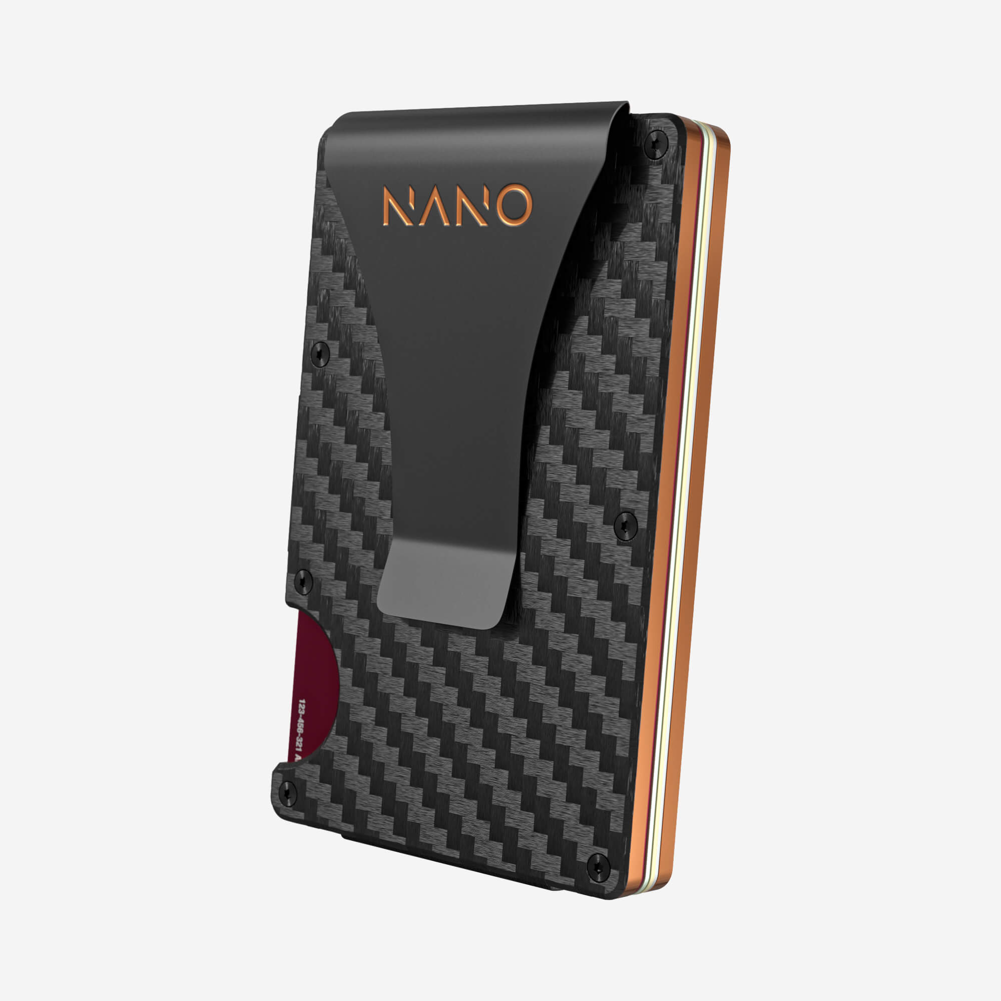 002 Money Clip Wallet (Stealth Black/Ventura Orange)