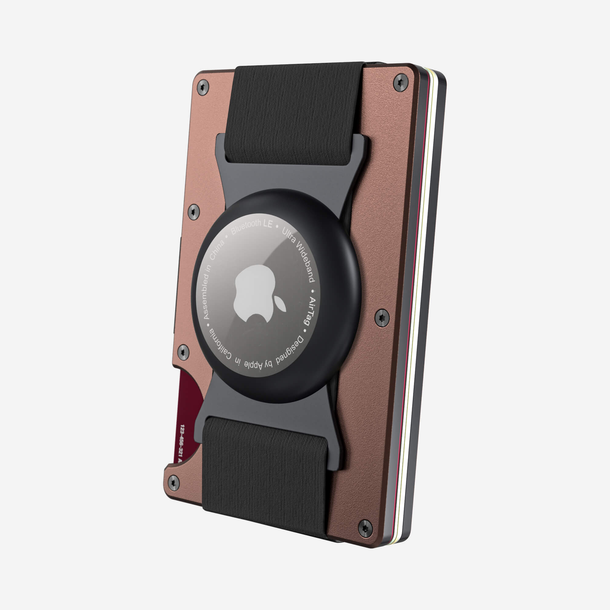 Personalised AirTag Cash Strap Wallet (Sonic Copper) Essential Bundle