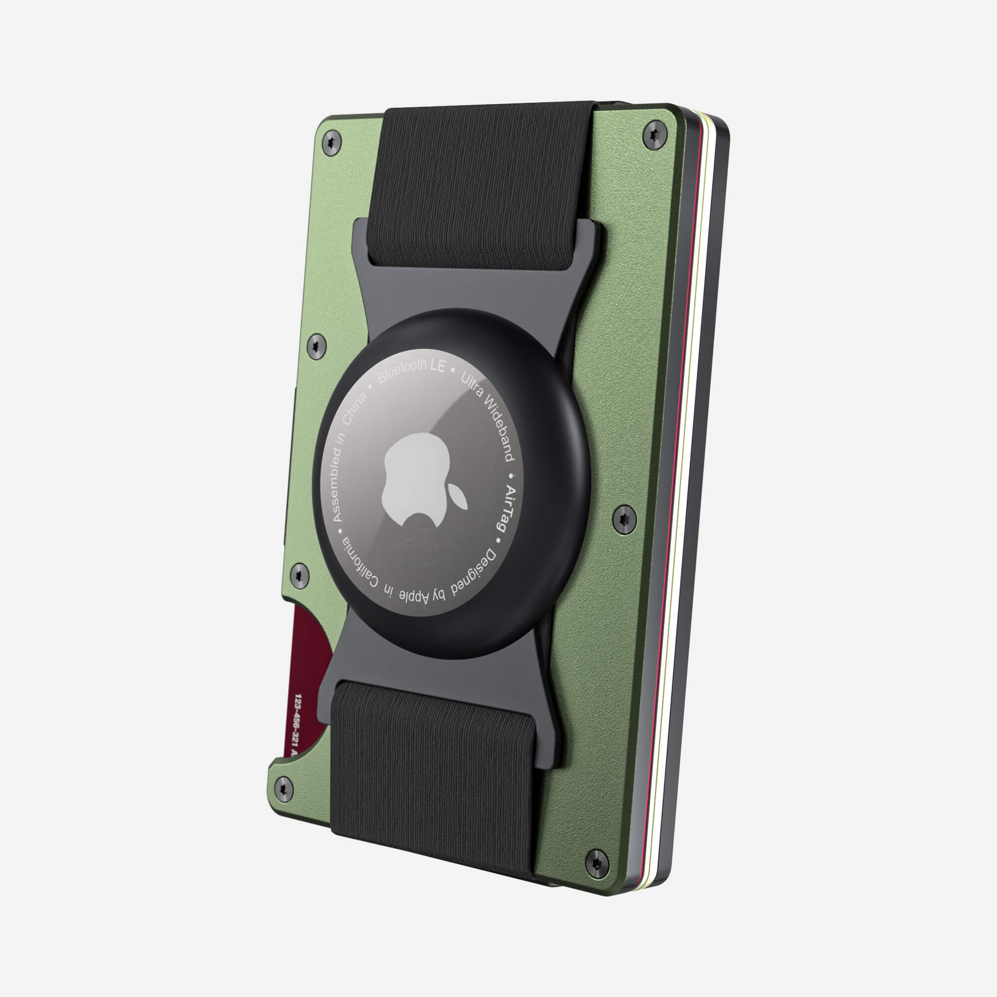 Personalised AirTag Cash Strap Wallet (Heritage Green) Essential Bundle