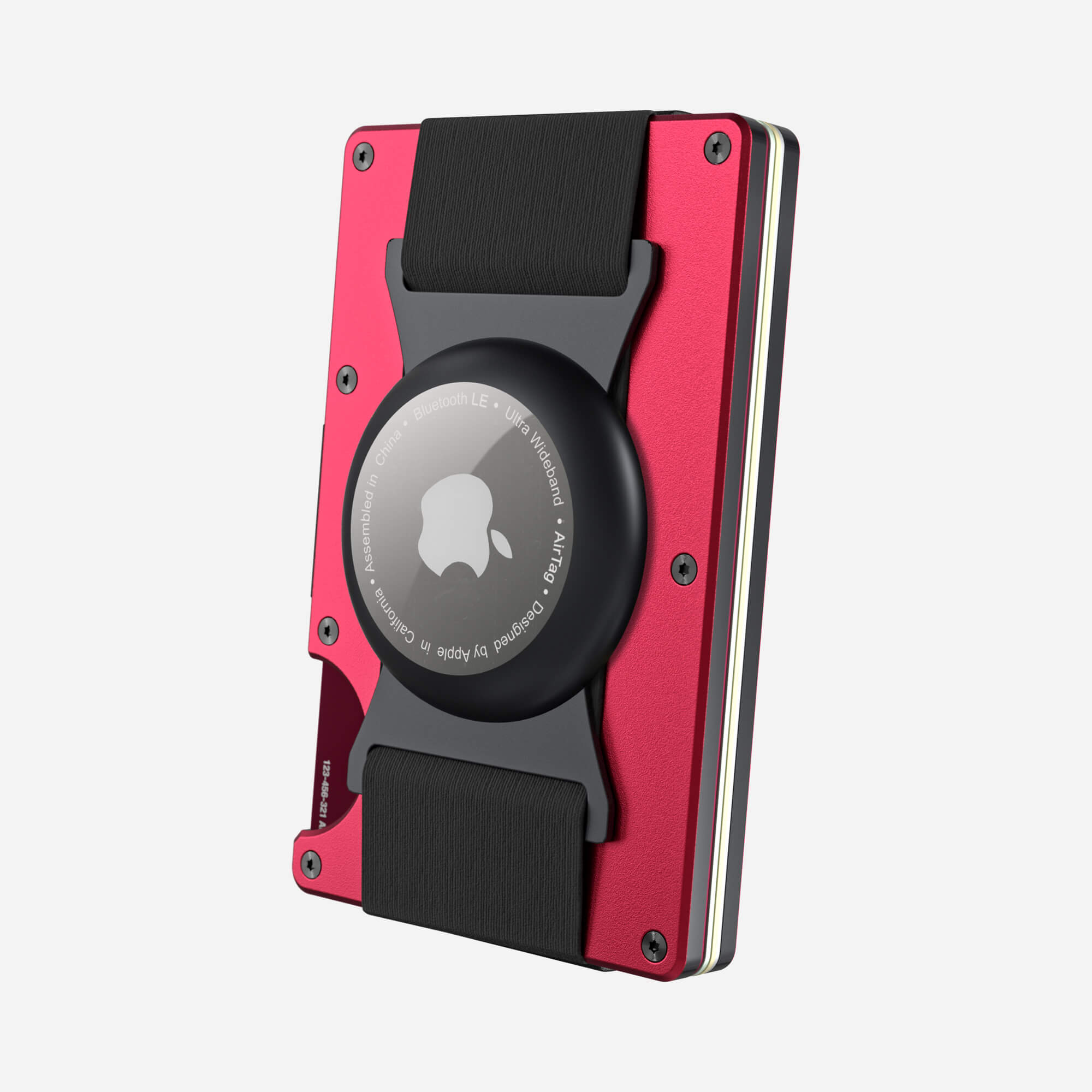 AirTag Cash Strap Wallet (Volcano Red) Everyday Bundle