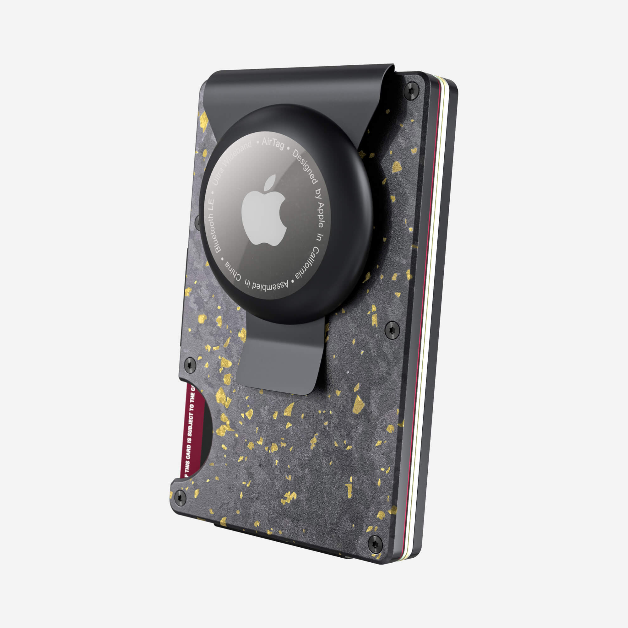 AirTag Money Clip Wallet (Nero/Oro) Everyday Bundle