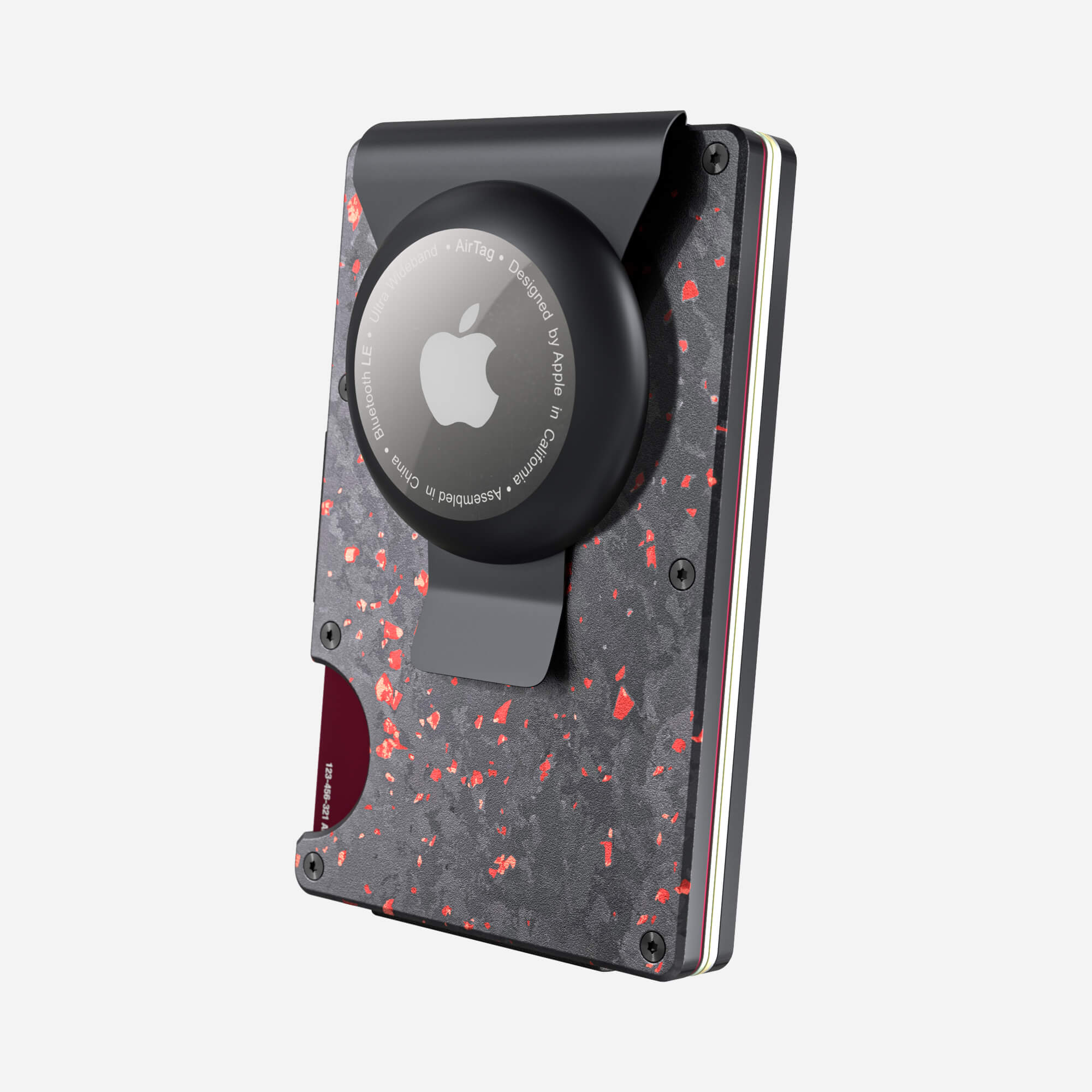 AirTag Money Clip Wallet (Nero/Rosso) Everyday Bundle