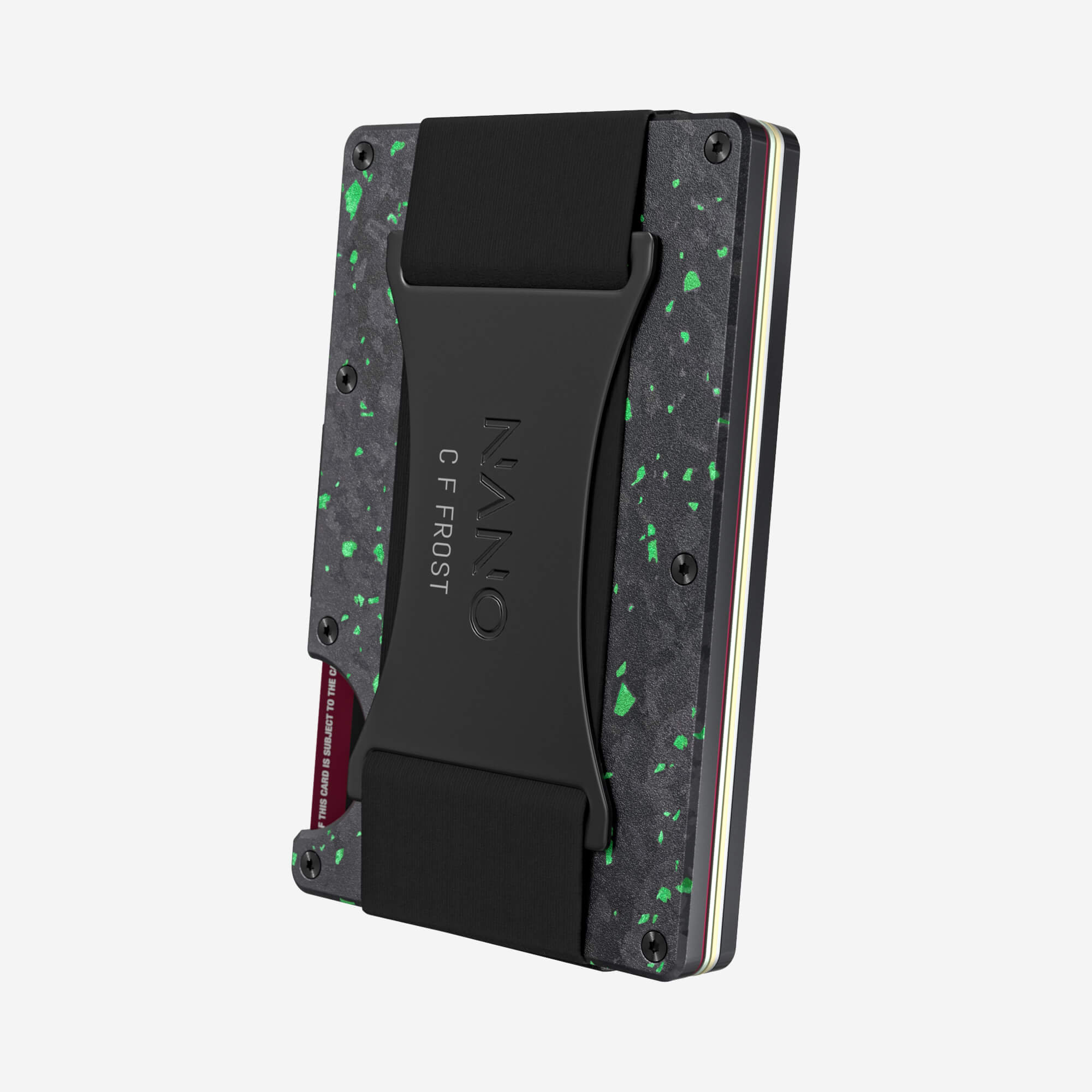 Personalised Cash Strap Wallet (Nero/Verde) Everyday Bundle