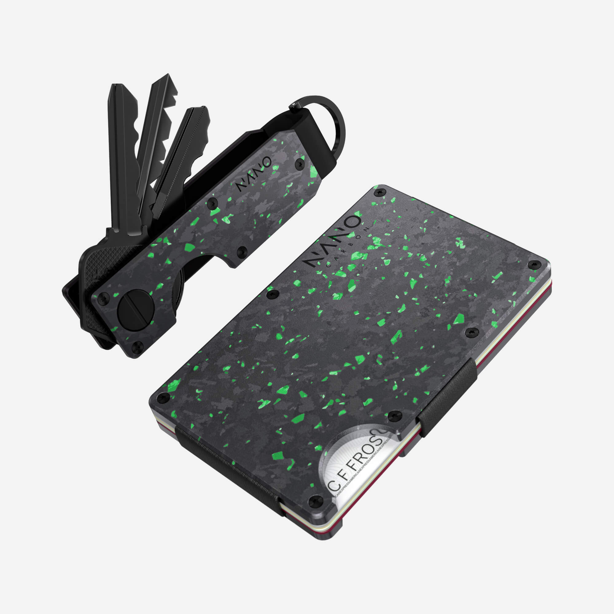 Cash Strap Wallet (Nero/Verde) Everyday Bundle