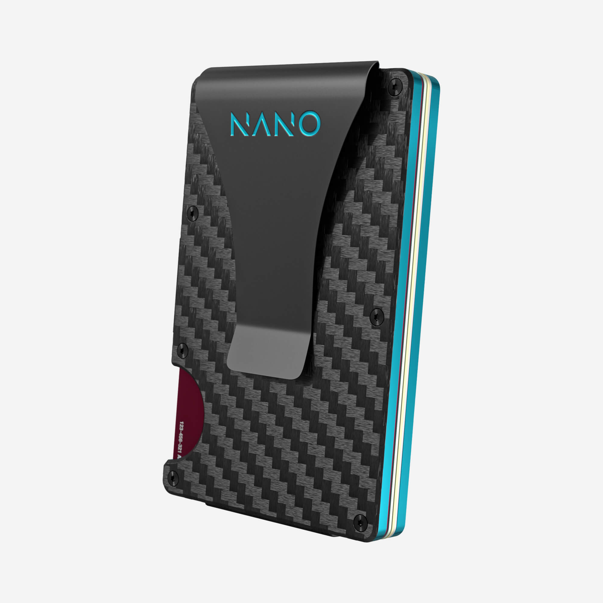 004 Money Clip Wallet (Stealth Black/Miami Blue)