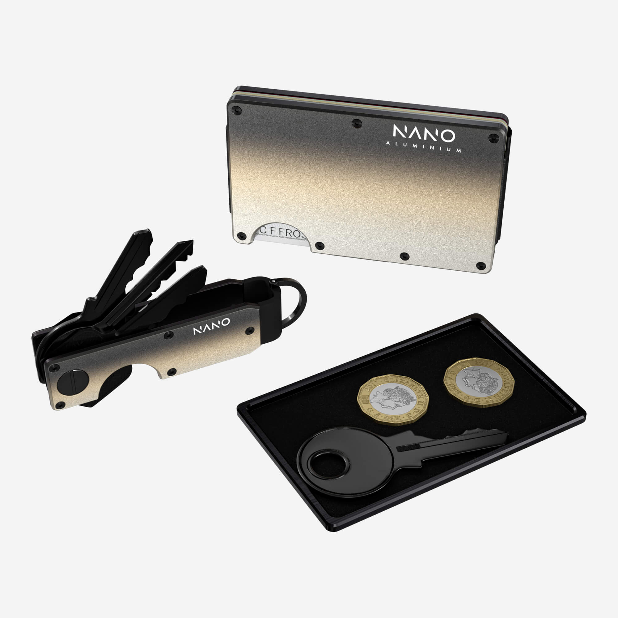 Personalised Money Clip Wallet (Onyx Eclipse) Ultimate Bundle