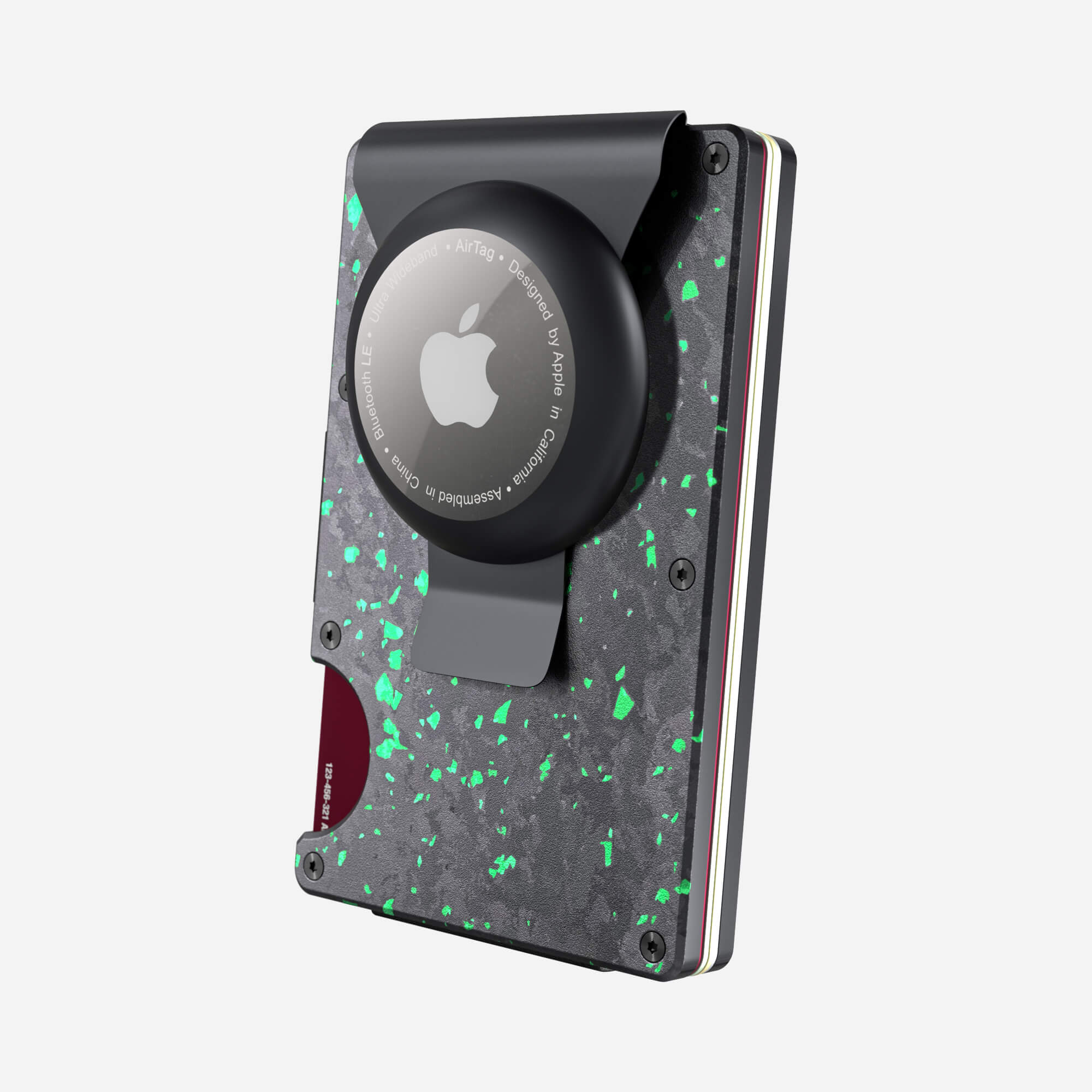 AirTag Money Clip Wallet (Nero/Verde) Everyday Bundle