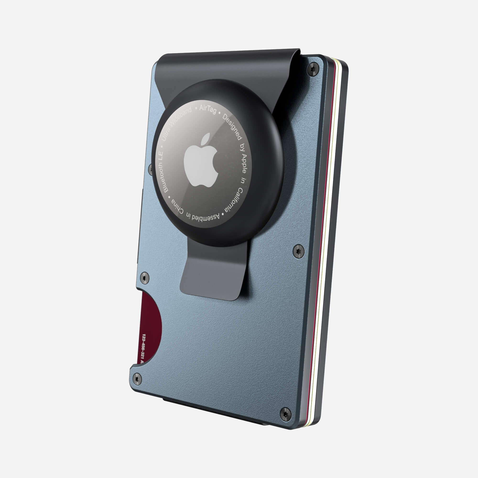 Personalised AirTag Money Clip Wallet (Forza Grey) Essential Bundle