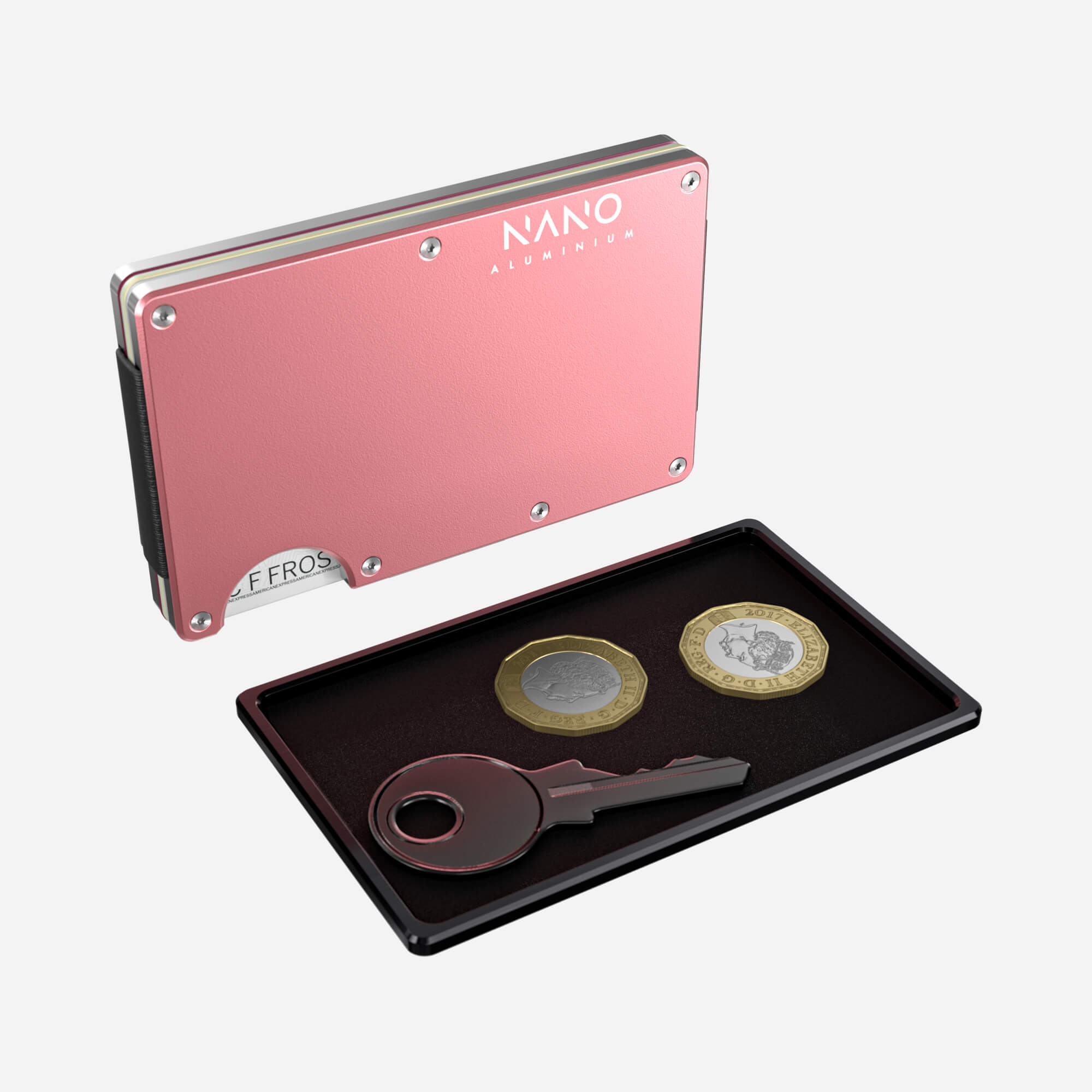 AirTag Money Clip Wallet (Sunset Blush) Essential Bundle