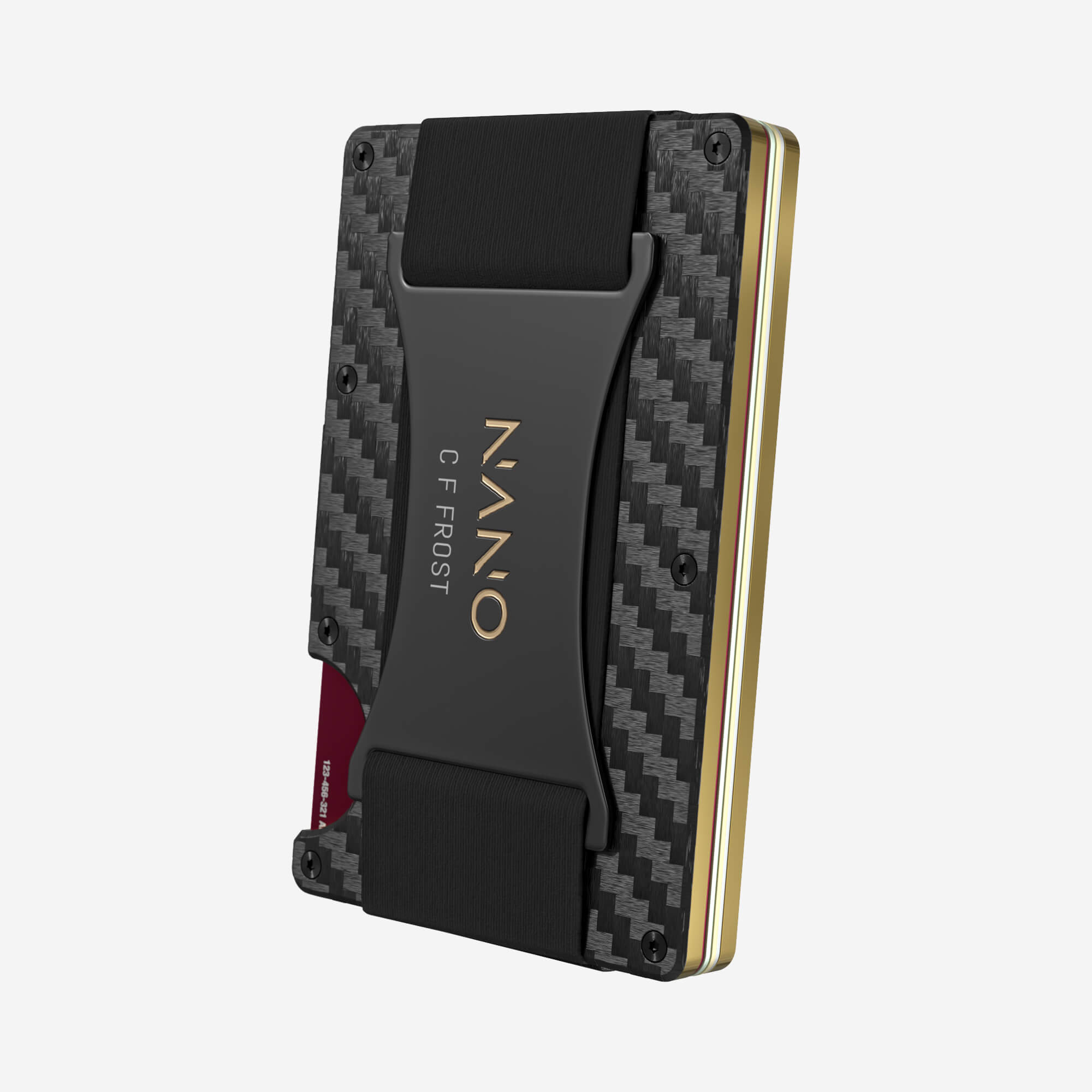 007 Personalised Cash Strap Wallet (Stealth Black/Spectre Gold)
