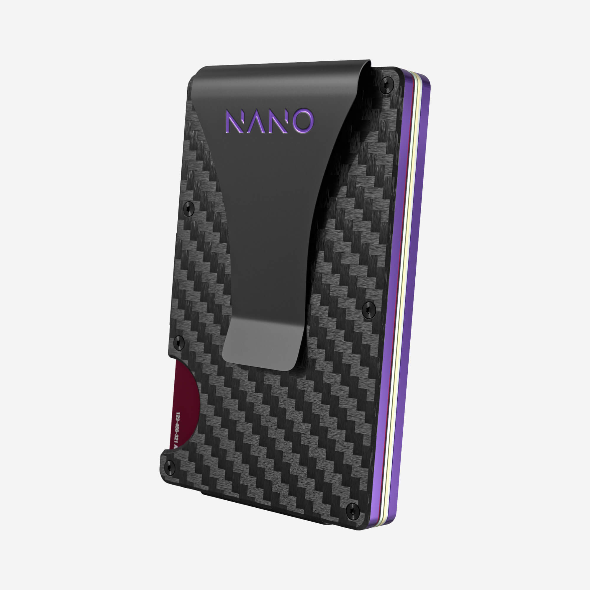 001 Money Clip Wallet (Stealth Black/Nebula Purple)