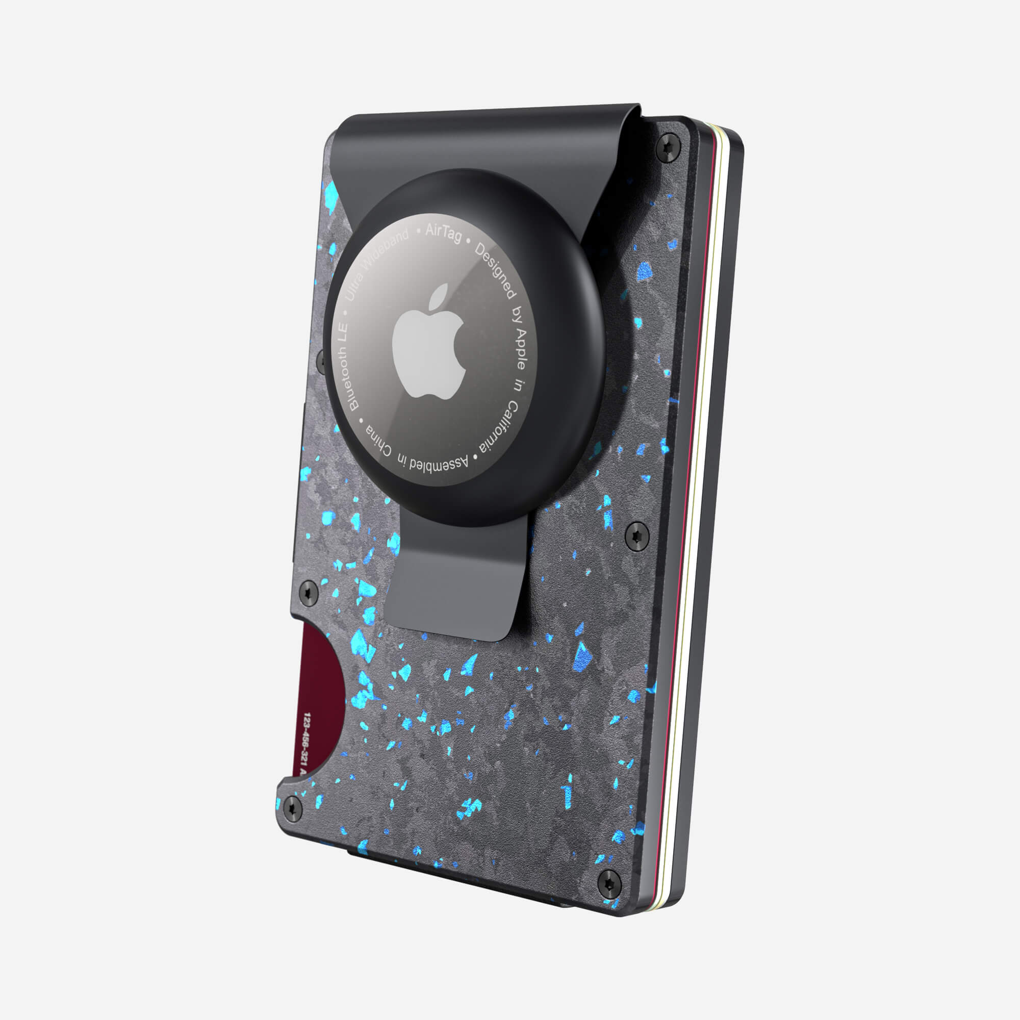 AirTag Money Clip Wallet (Nero/Azzuro) Everyday Bundle