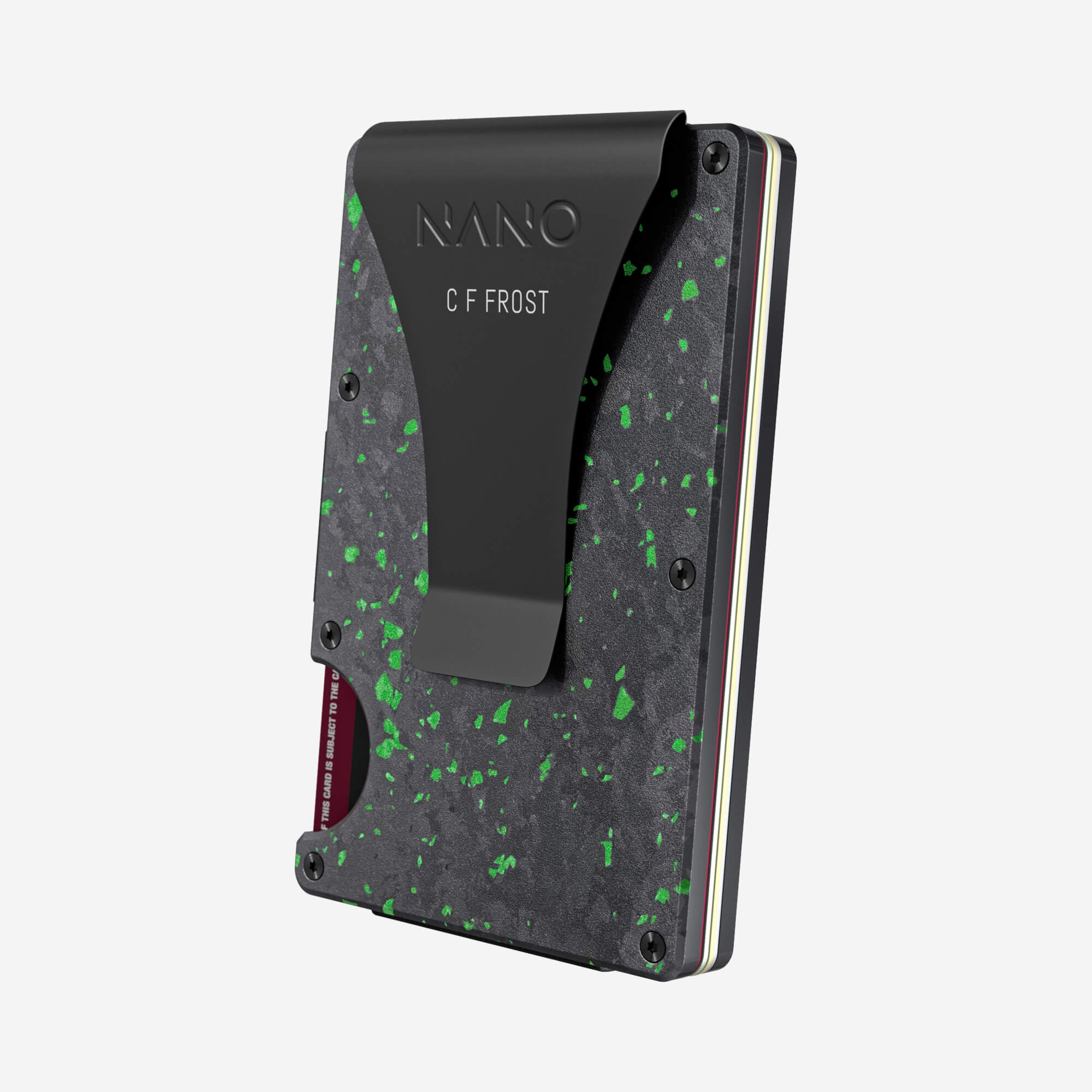 Personalised Money Clip Wallet (Nero/Verde) Everyday Bundle