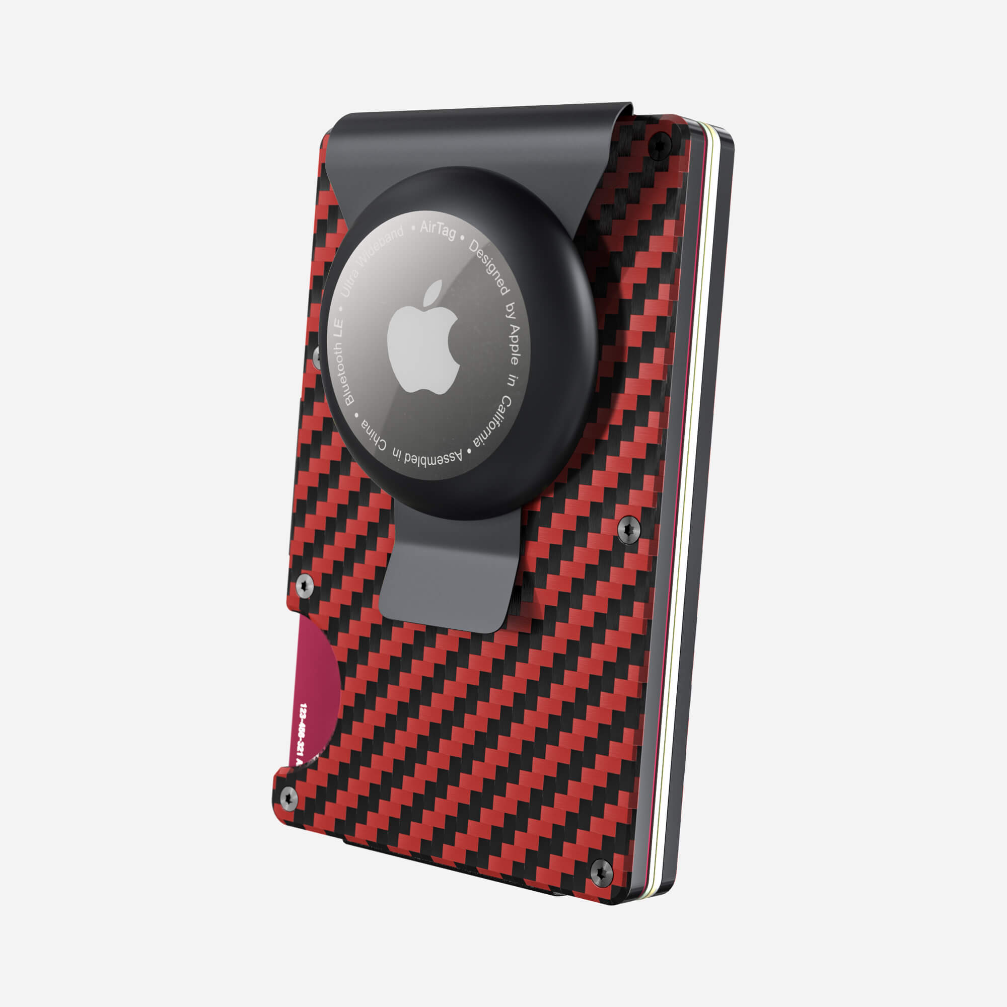 AirTag Money Clip Wallet (Diablo Red/Stealth Black) Everyday Bundle