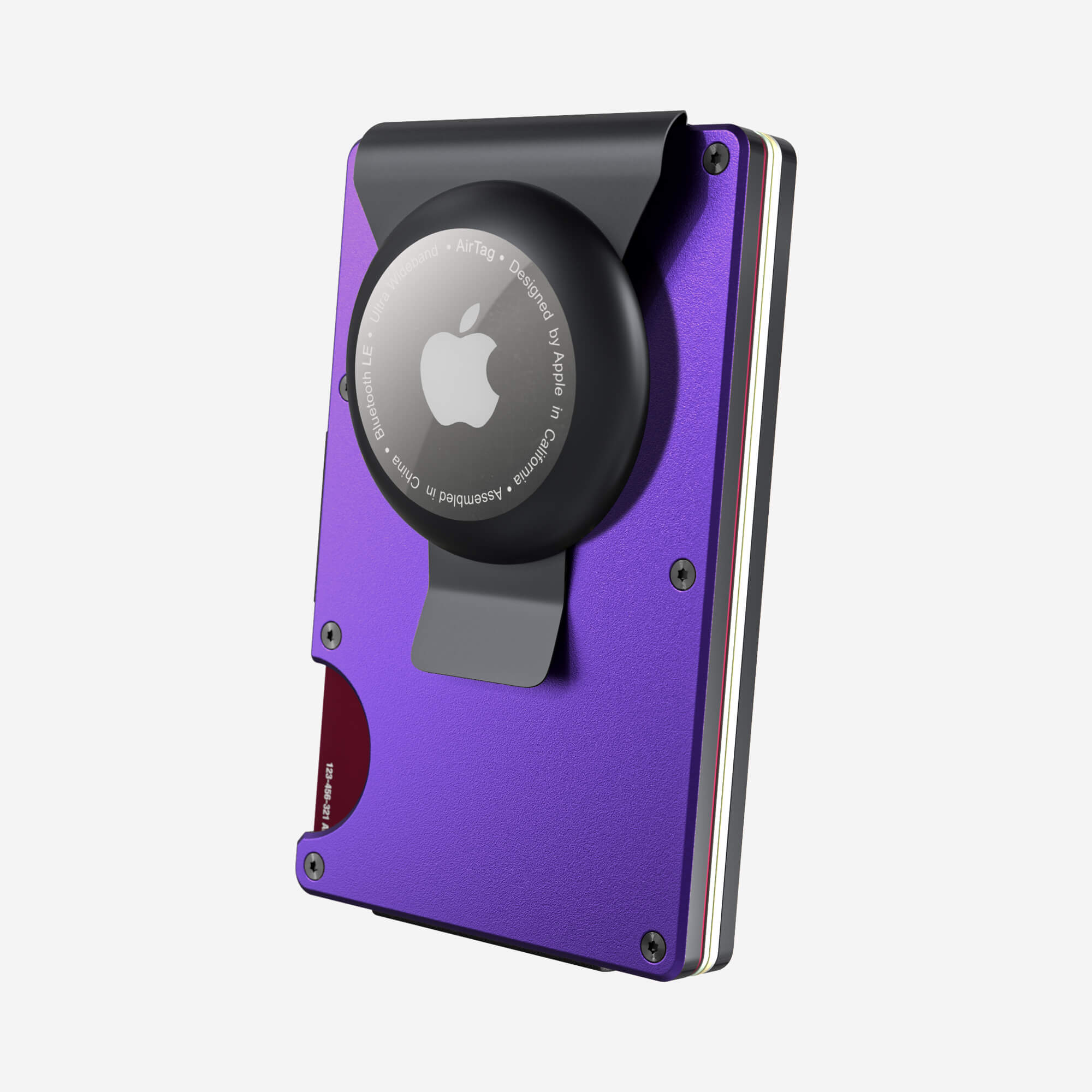 AirTag Money Clip Wallet (Nebula Purple) Essential Bundle