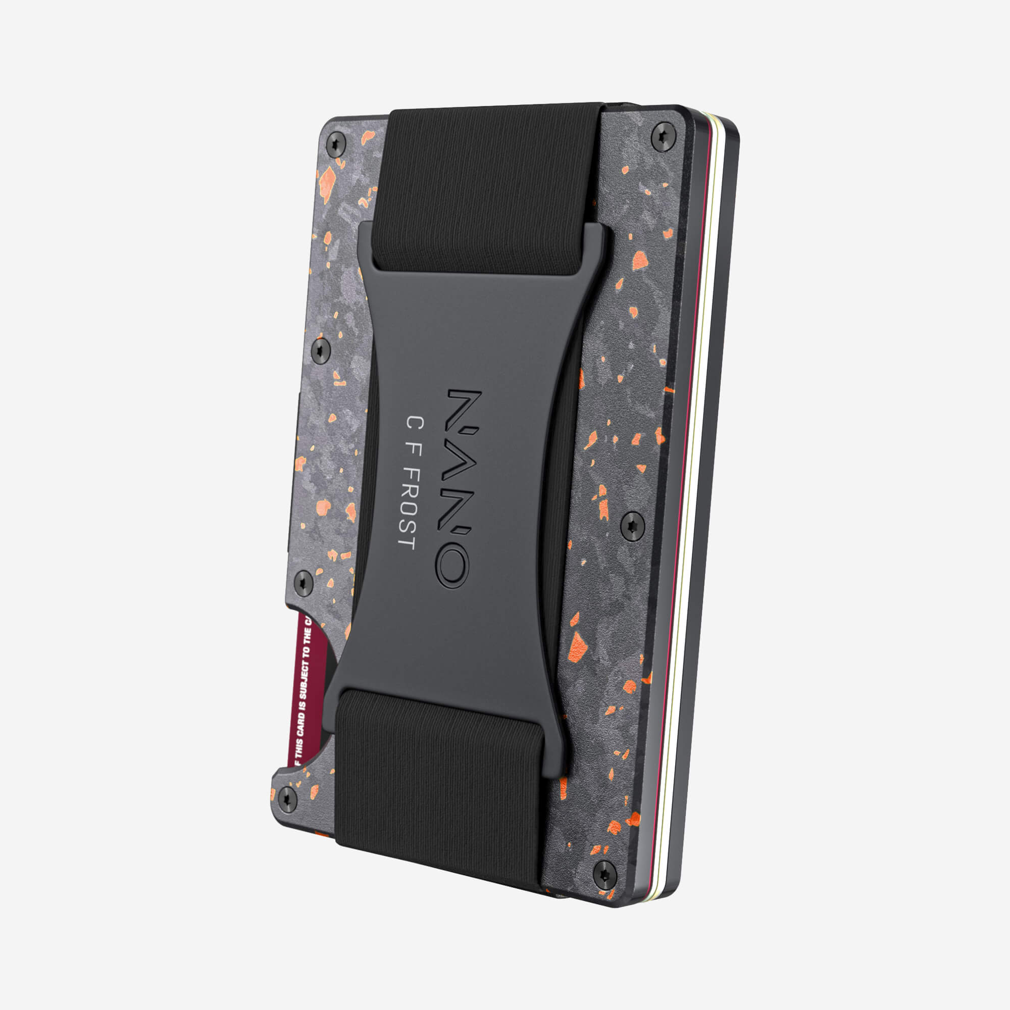 Personalised Cash Strap Wallet (Nero/Arancione) Everyday Bundle