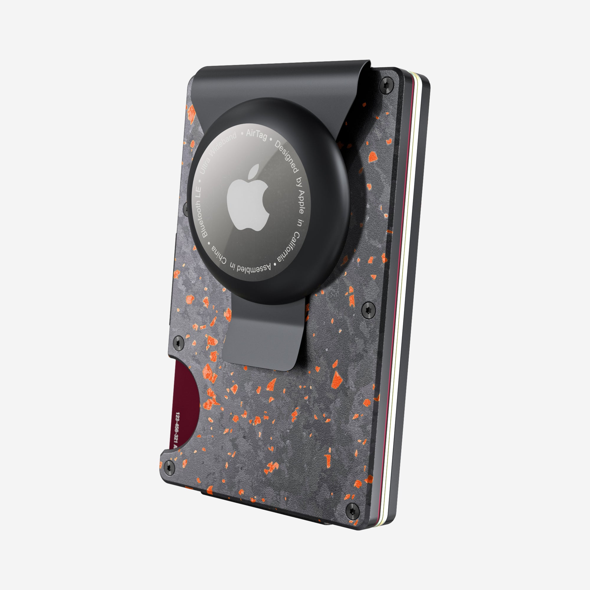 AirTag Money Clip Wallet (Nero/Arancione) Everyday Bundle