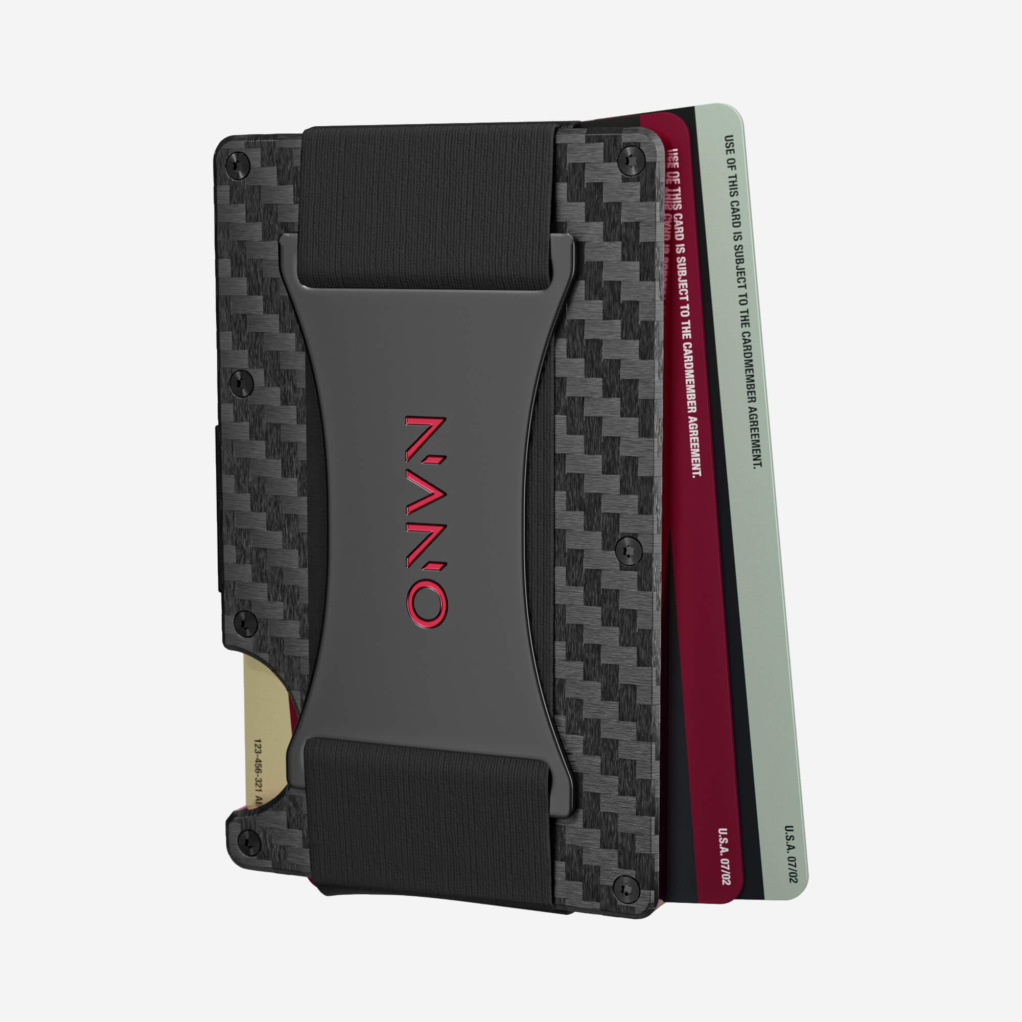 003 Cash Strap Wallet (Stealth Black/Volcano Red)