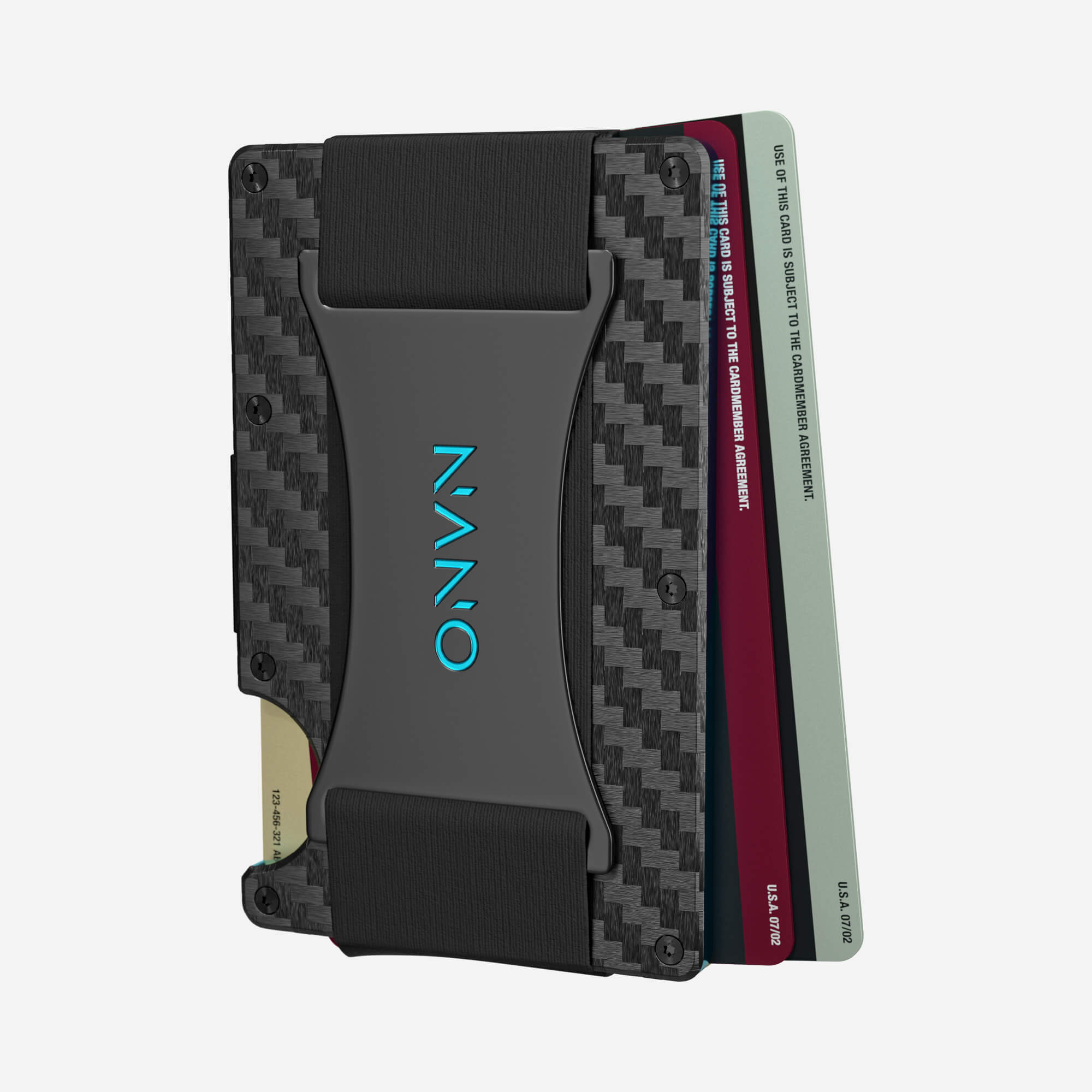 004 Cash Strap Wallet (Stealth Black/Miami Blue)