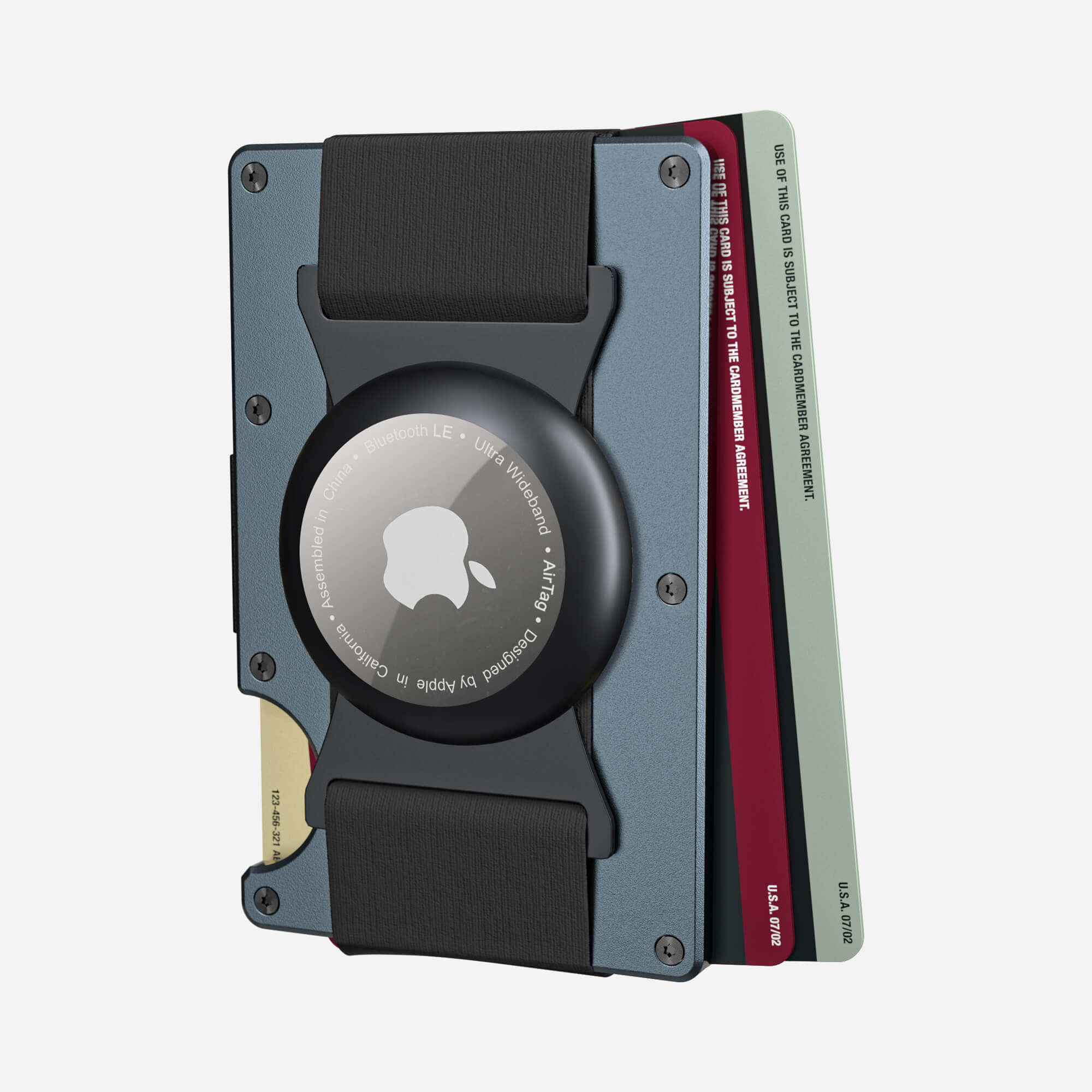 Personalised AirTag Cash Strap Wallet (Forza Grey)