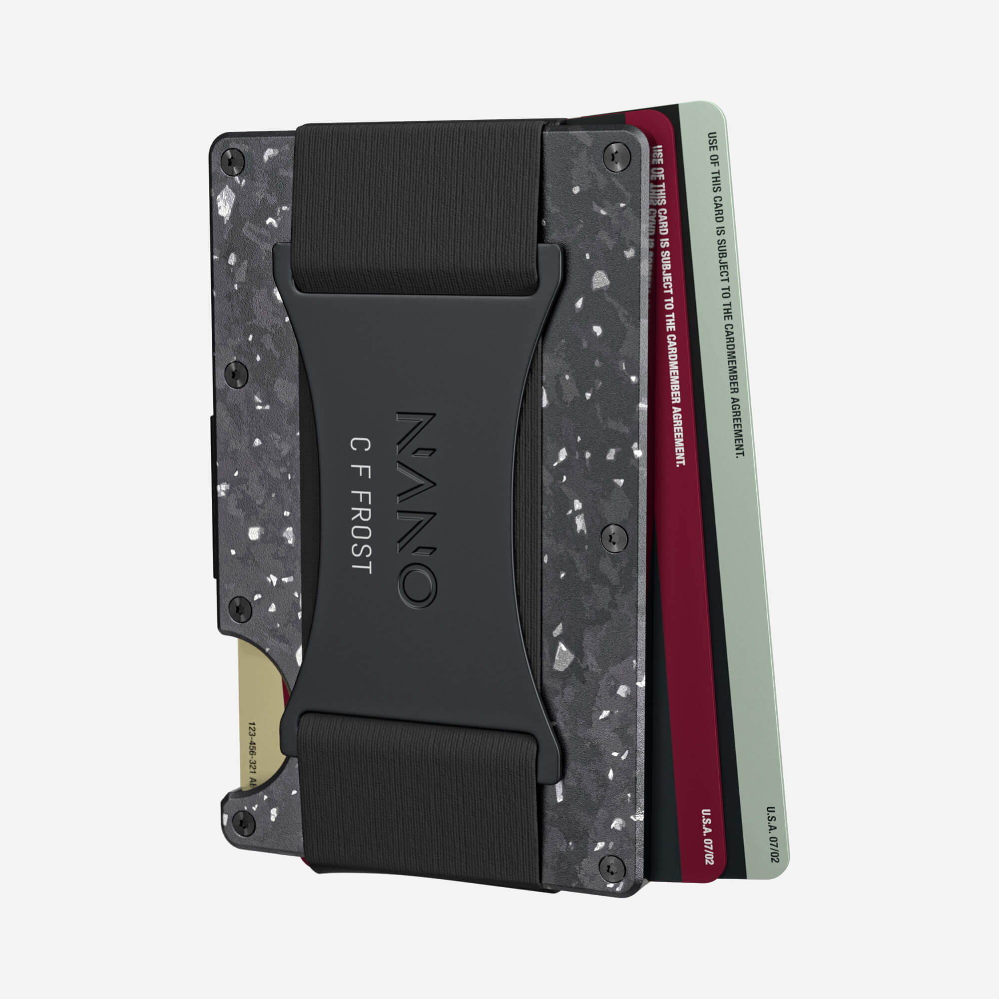 Personalised Cash Strap Wallet (Nero/Argento) Essential Bundle