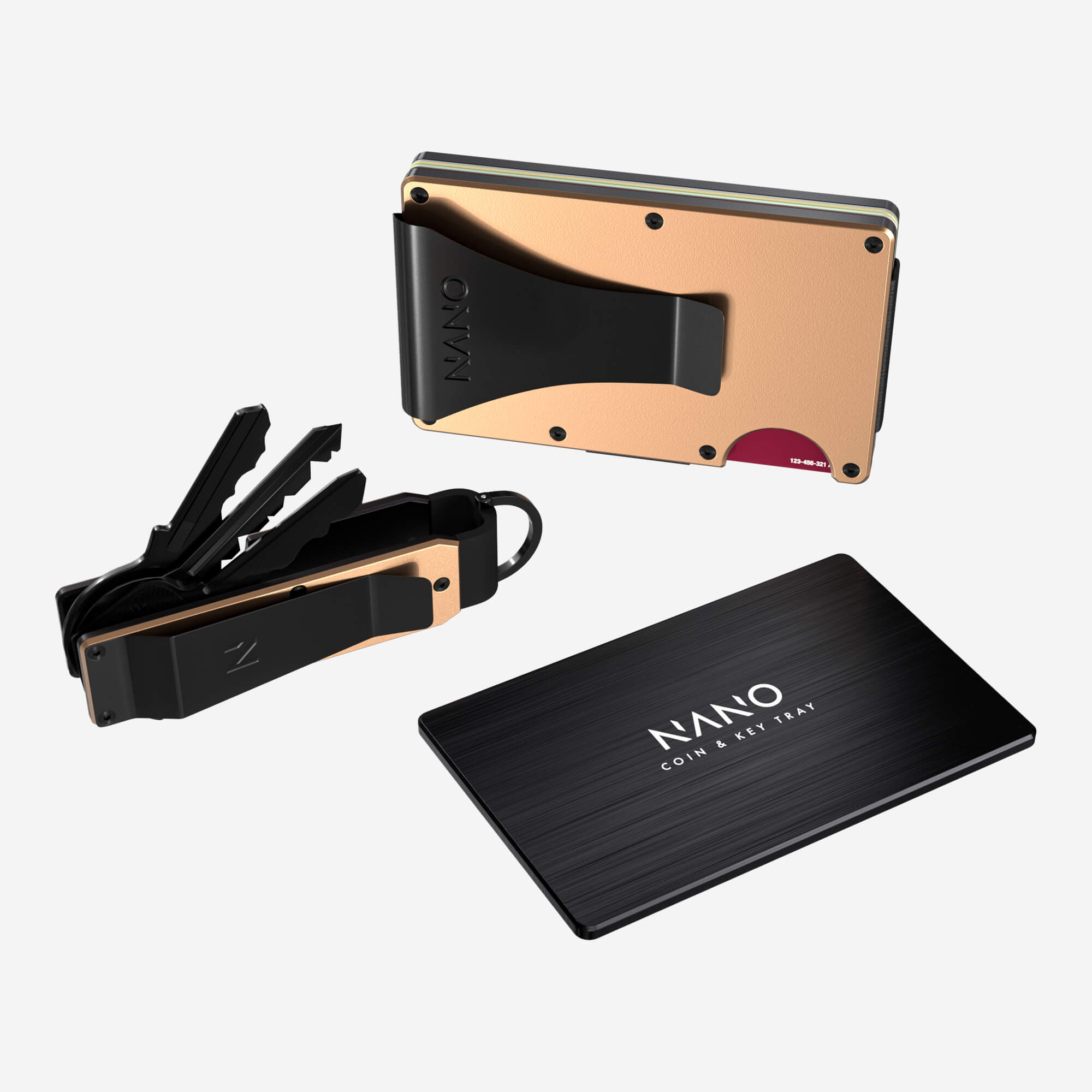 Personalised Money Clip Wallet (Spectre Gold) Ultimate Bundle