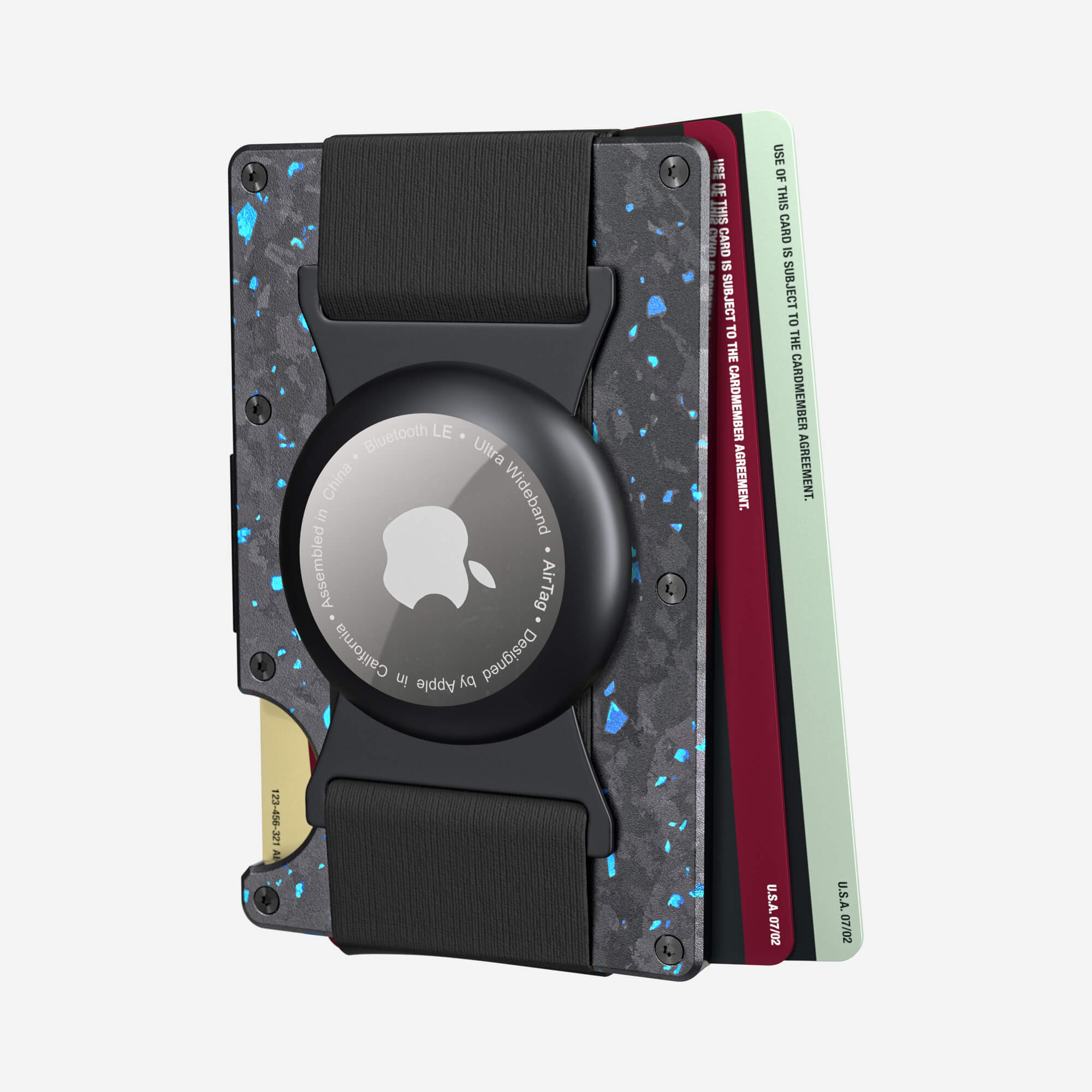 AirTag Cash Strap Wallet (Nero/Azzuro) Essential Bundle