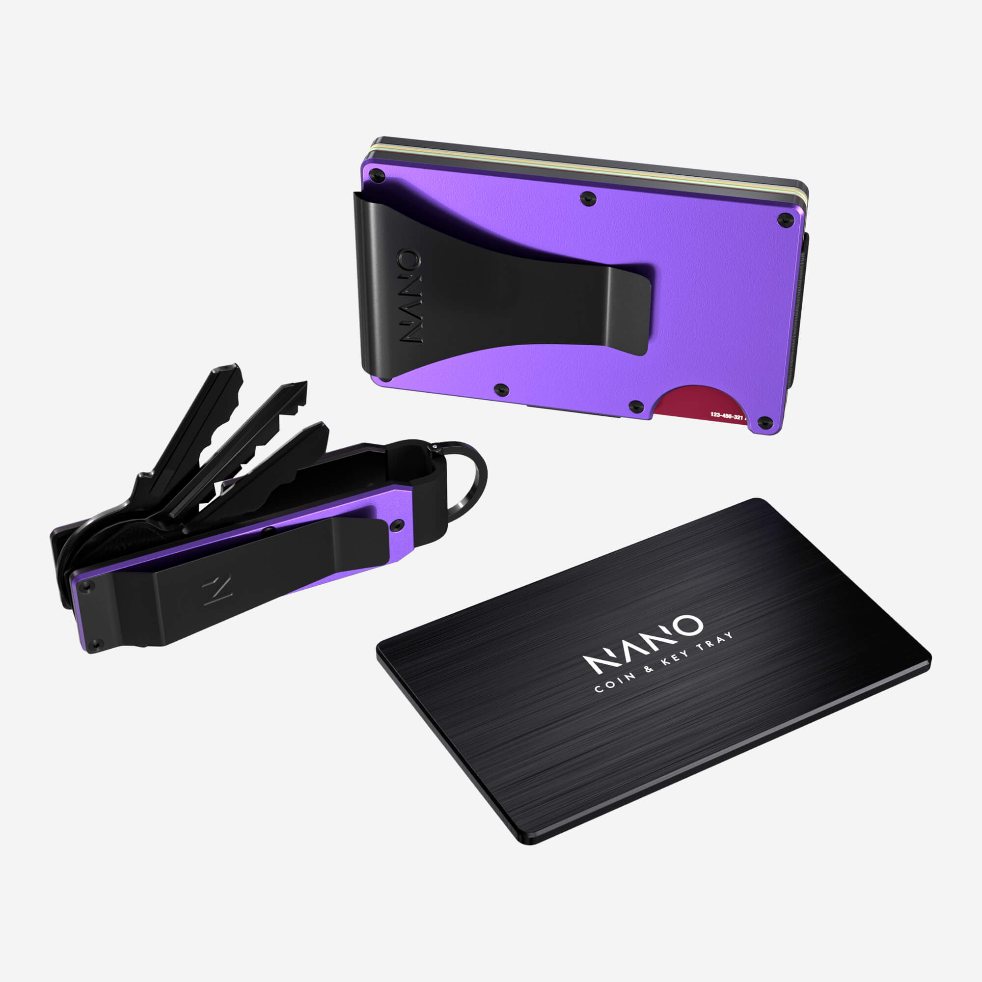 Money Clip Wallet (Nebula Purple) Ultimate Bundle