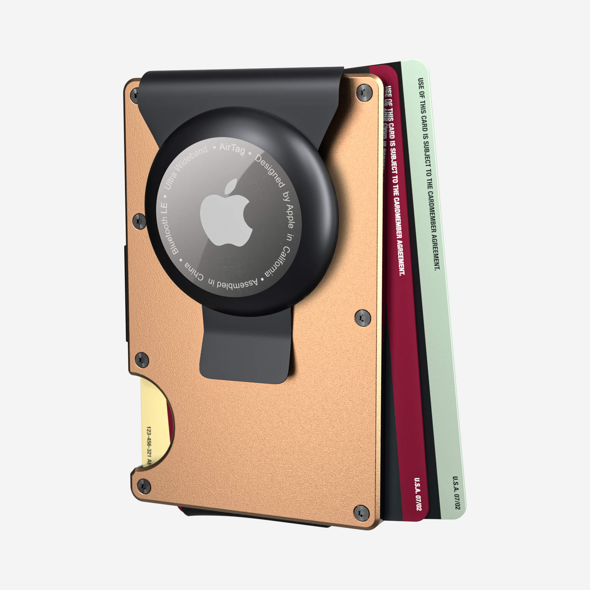 AirTag Money Clip Wallet (Spectre Gold) Everyday Bundle