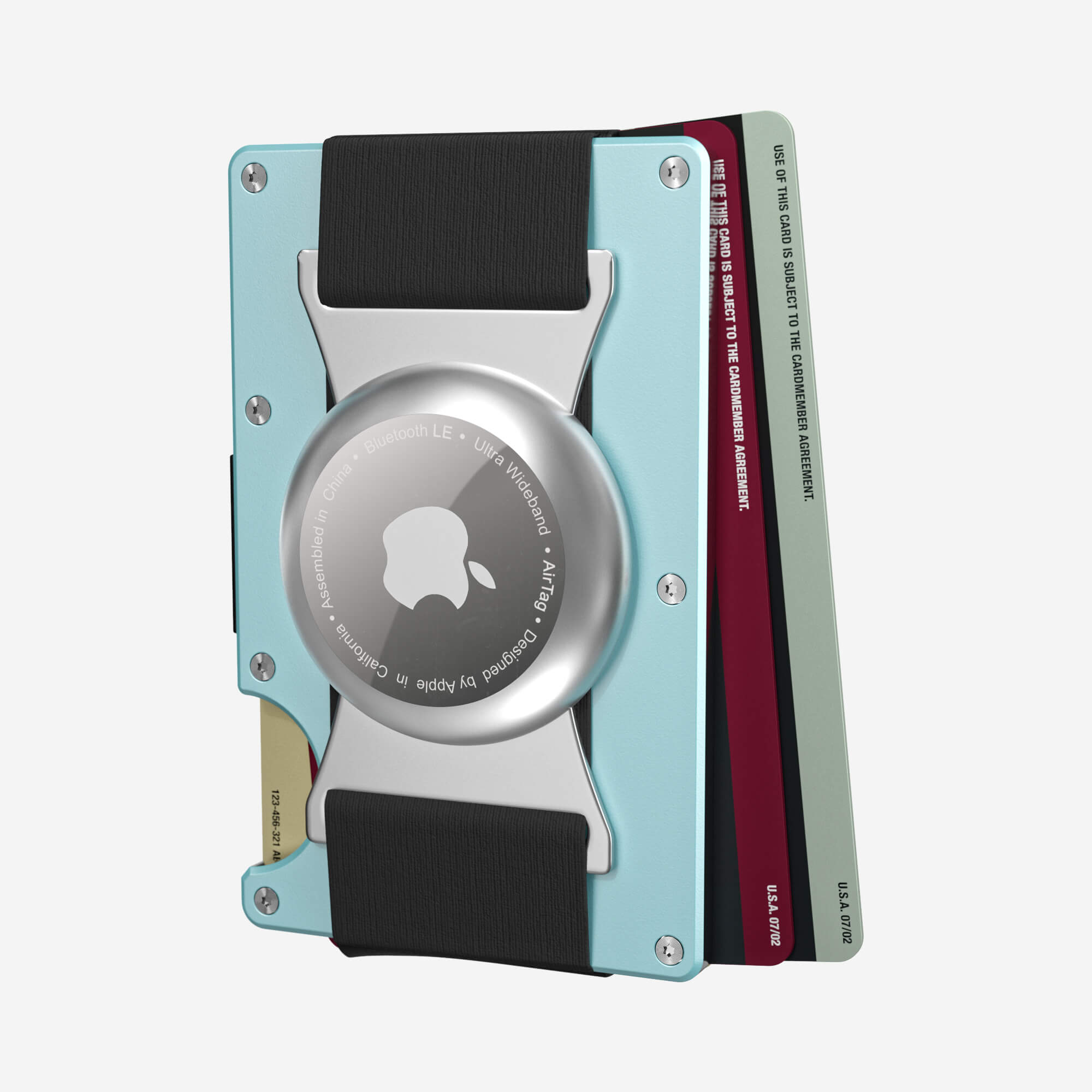 AirTag Cash Strap Wallet (Ocean Mist) Everyday Bundle
