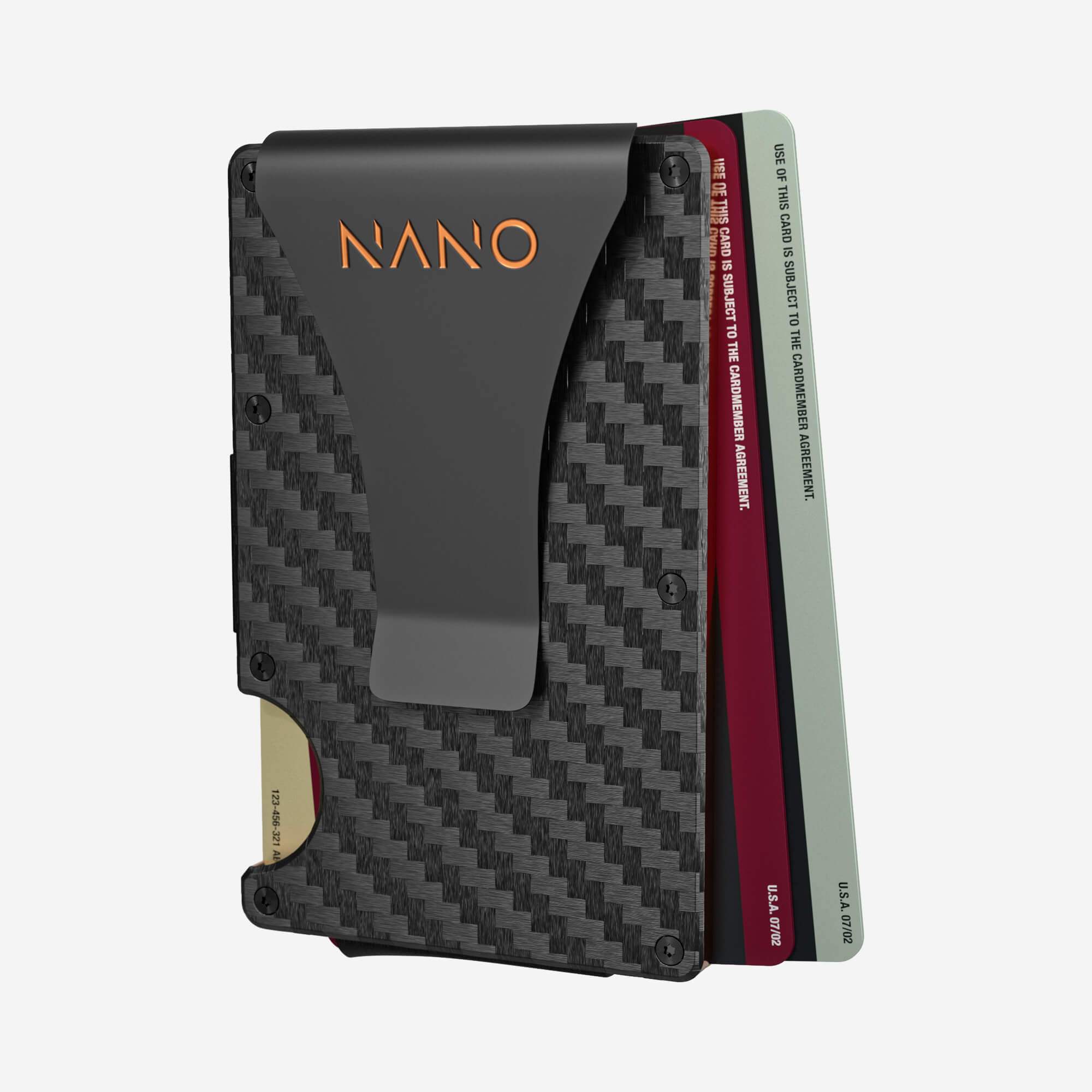 002 Money Clip Wallet (Stealth Black/Ventura Orange)