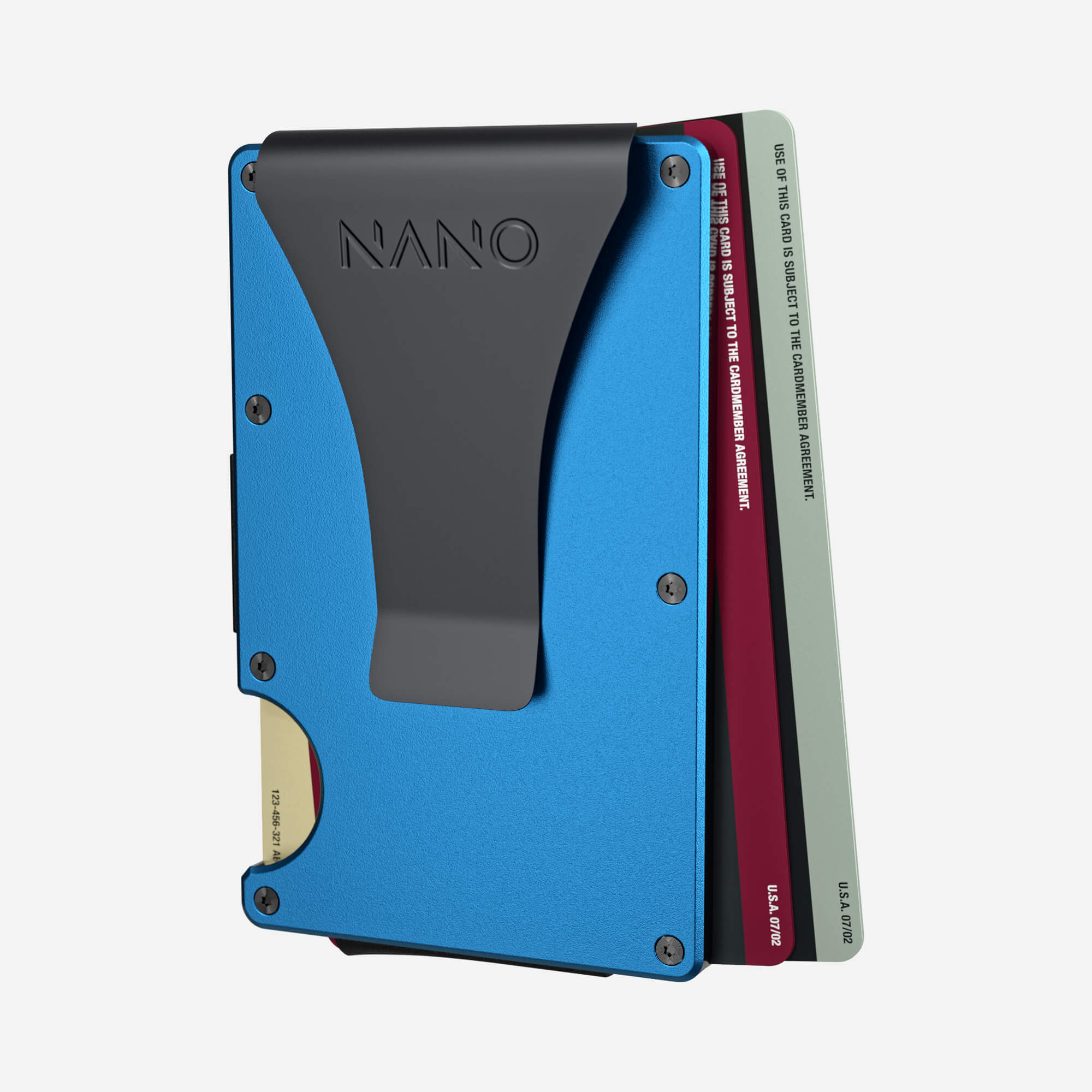 Personalised Money Clip Wallet (Velocity Blue) Essential Bundle