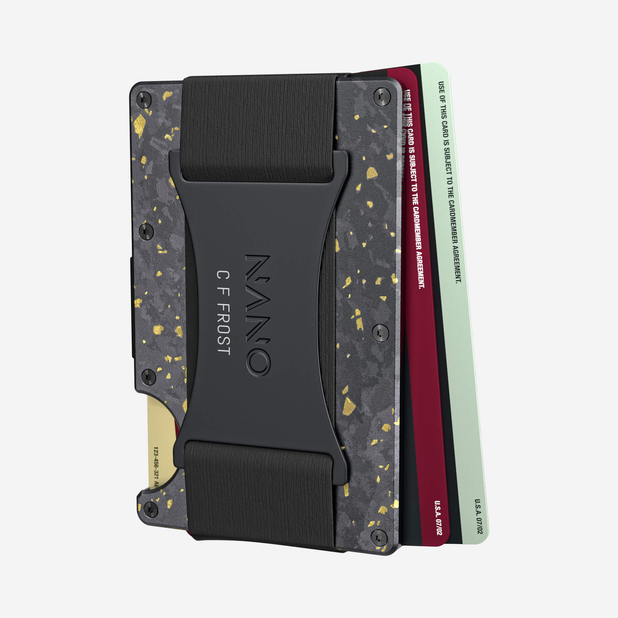Personalised Cash Strap Wallet (Nero/Oro) Everyday Bundle