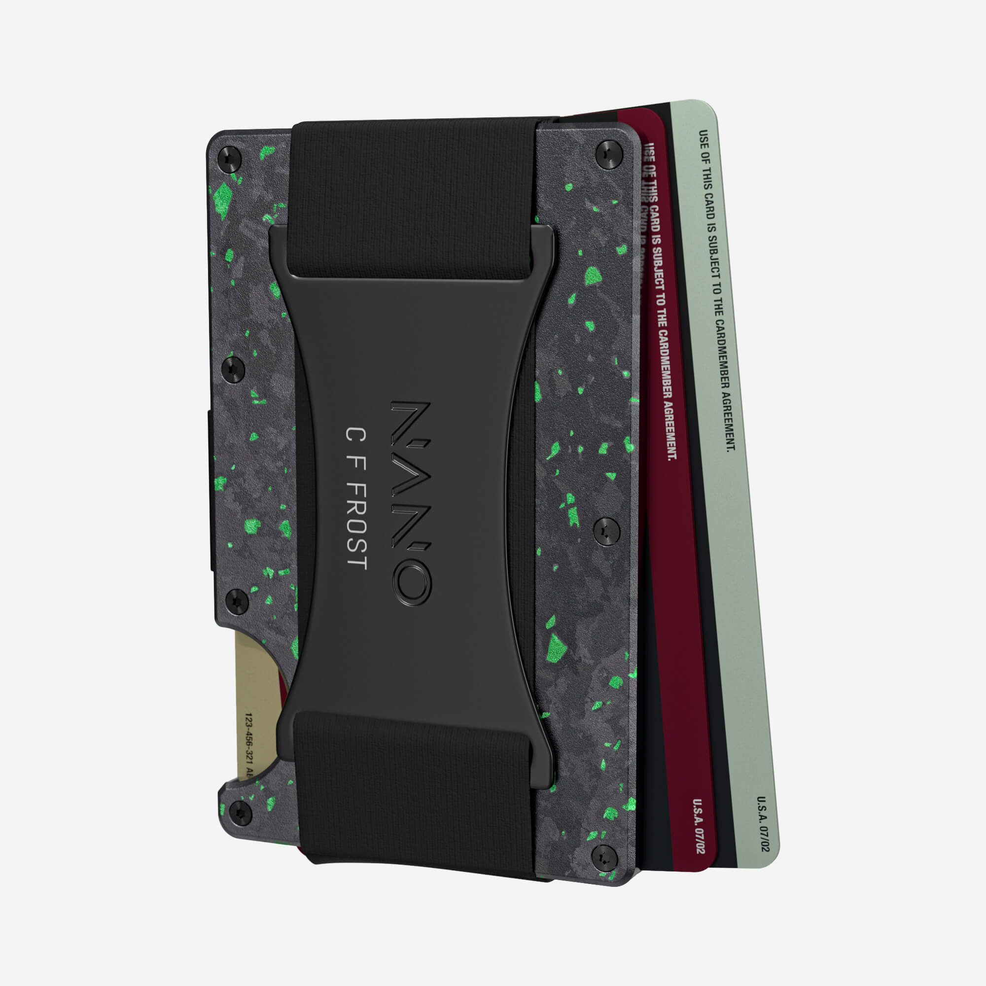 Personalised Cash Strap Wallet (Nero/Verde) Everyday Bundle