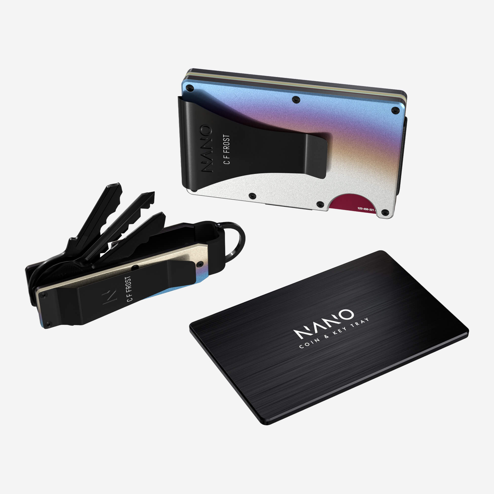 Personalised Money Clip Wallet (Flame Burnt) Ultimate Bundle