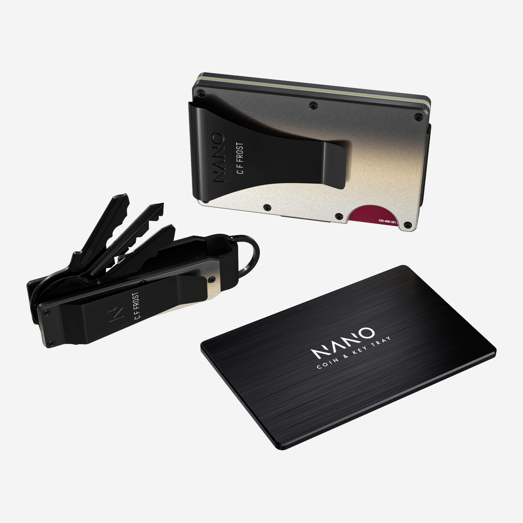 Personalised Money Clip Wallet (Onyx Eclipse) Ultimate Bundle