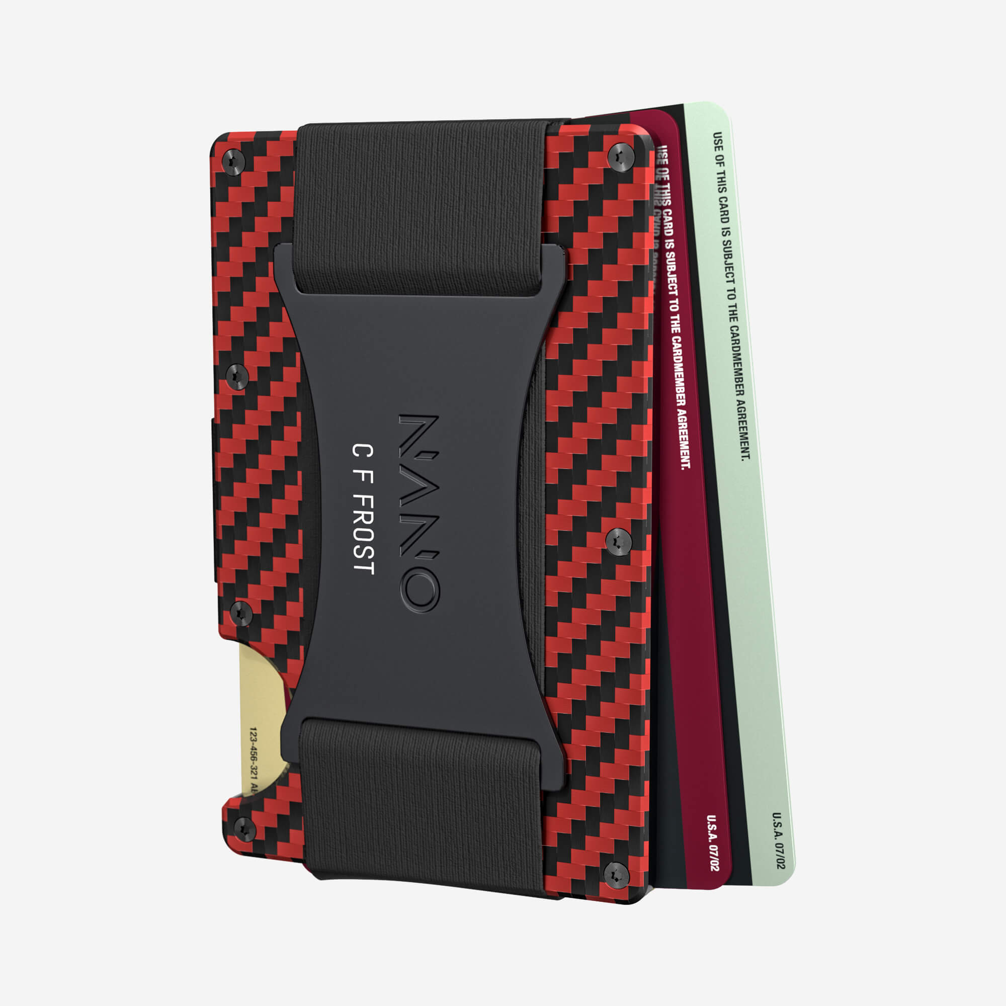Personalised Cash Strap Wallet (Diablo Red/Stealth Black) Essential Bundle