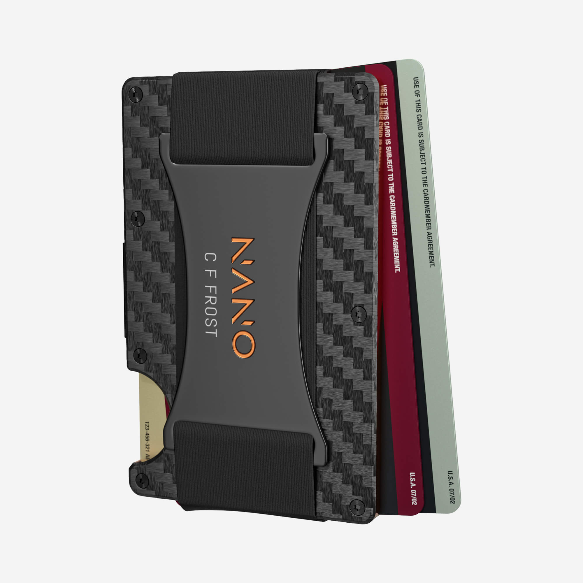 002 Personalised Cash Strap Wallet (Stealth Black/Ventura Orange)