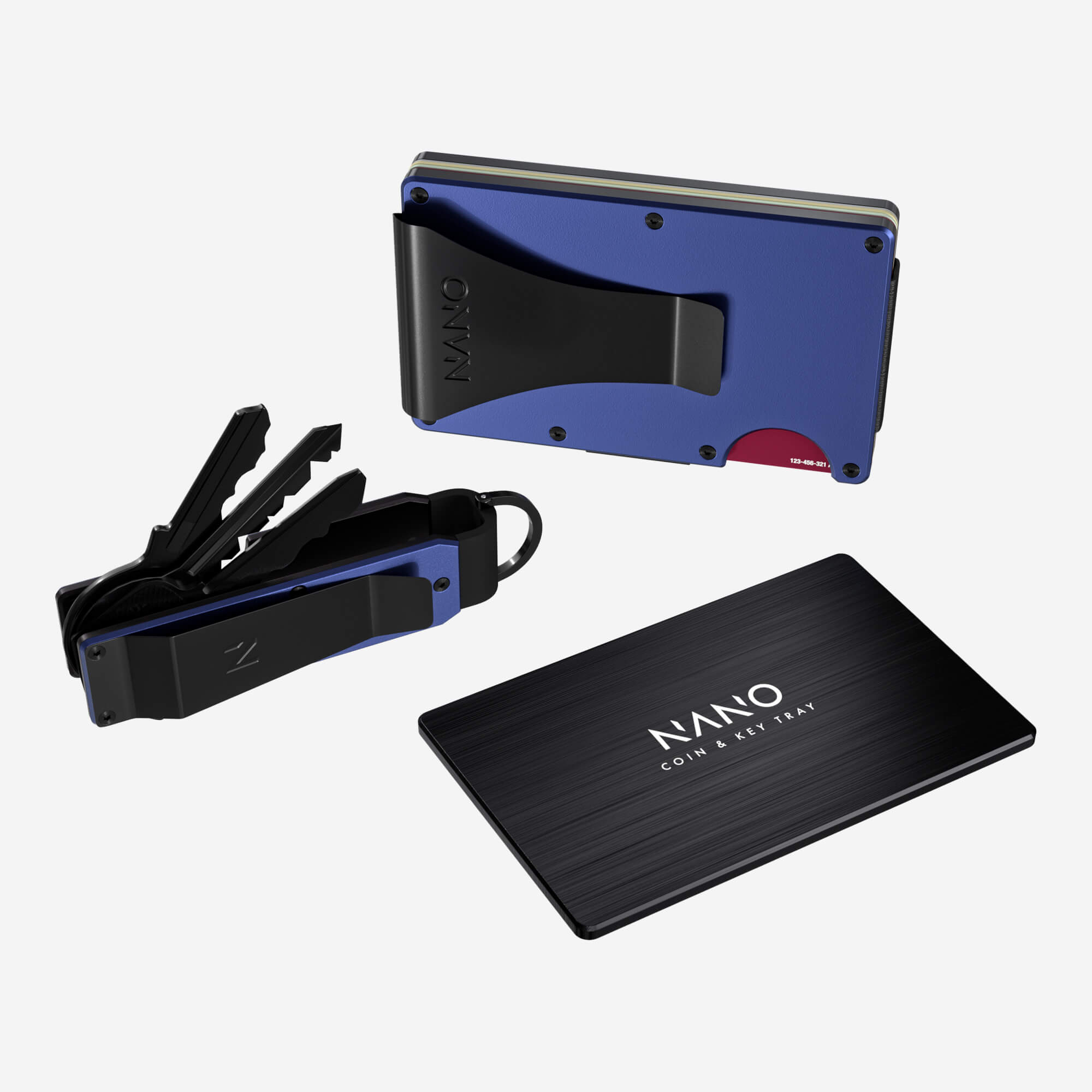 Personalised Money Clip Wallet (Skyfall Navy) Ultimate Bundle