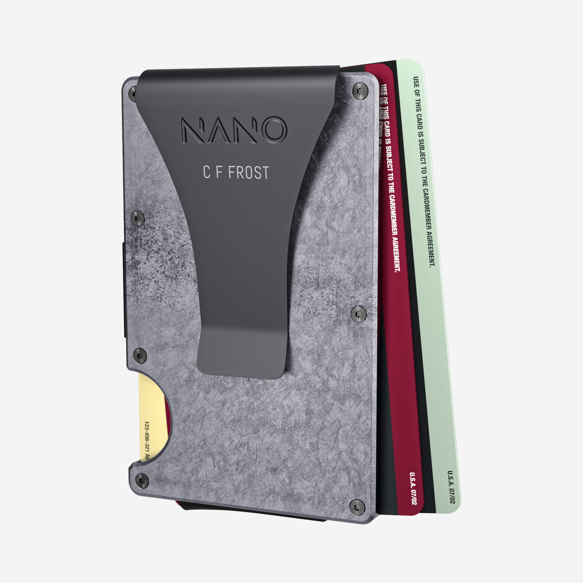 Personalised Money Clip Wallet (Dark Storm) Everyday Bundle