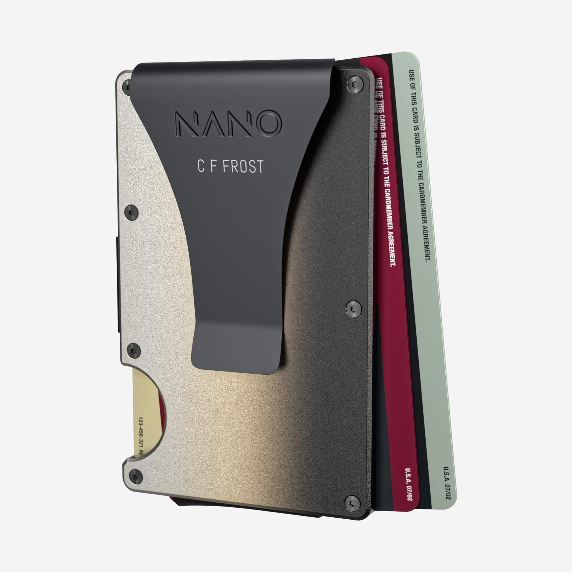 Personalised Money Clip Wallet (Onyx Eclipse) Essential Bundle